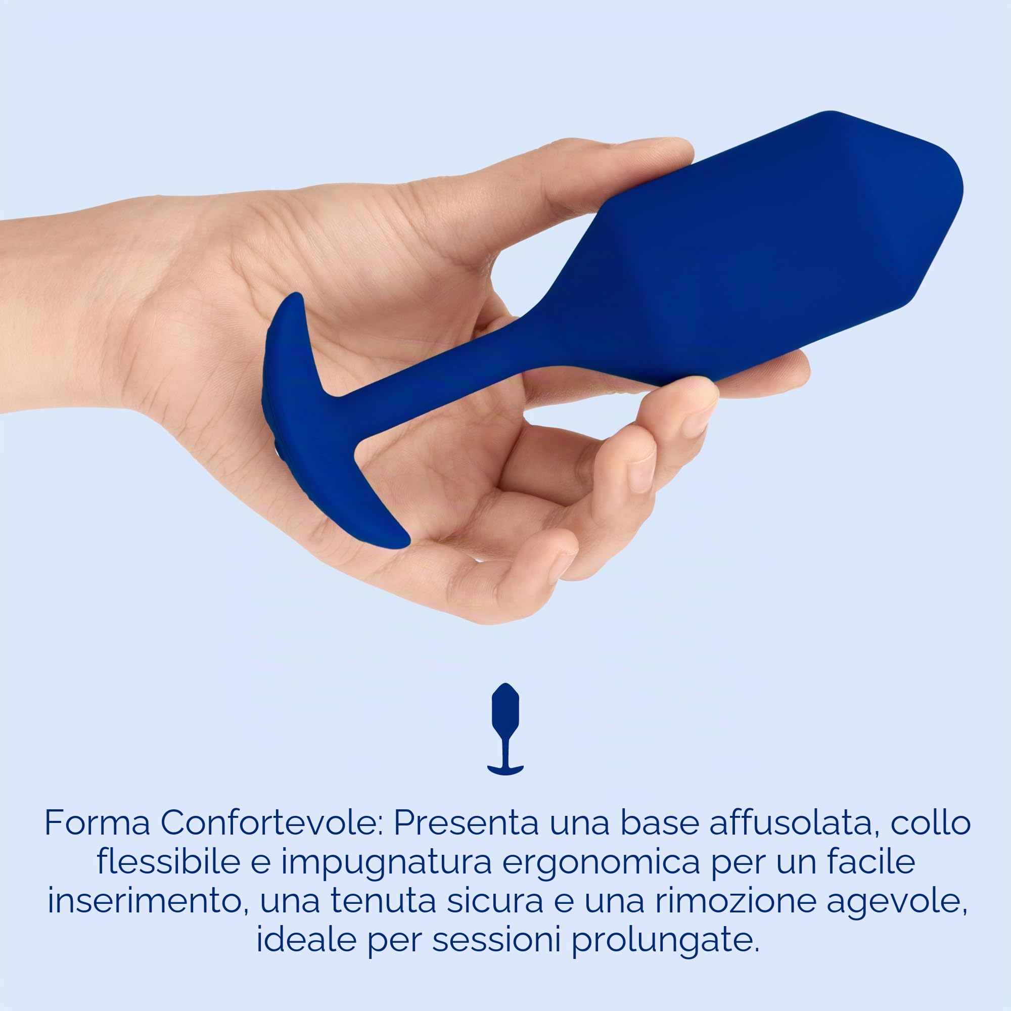 B-Vibe Vibrating Snug Plug Navy Blue Xlarge - 500 g
