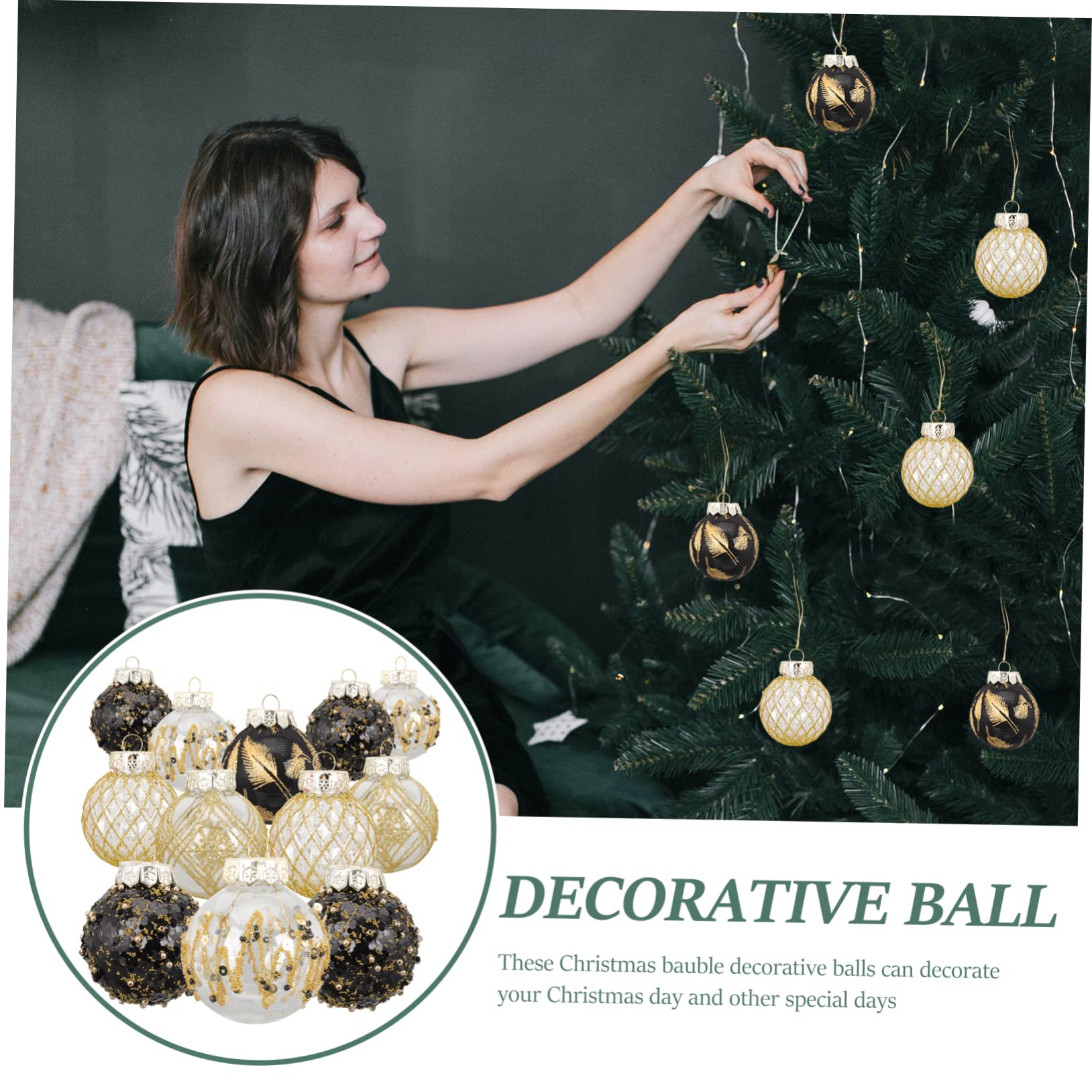 Alipis Lot de 25 Décorations De Noël en Plastique Robuste À Suspendre pour Sapin De Noël 25 Pièces X 2
