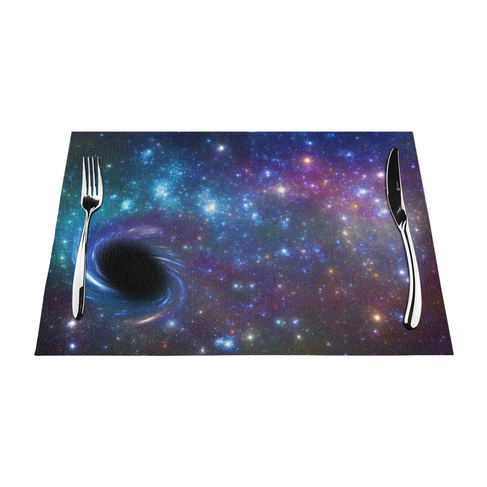 Napperon tissé Galaxy - Résistant à la chaleur et facile à nettoyer - Pour décoration de table, cuisine, salle à manger, restaurant, extérieur