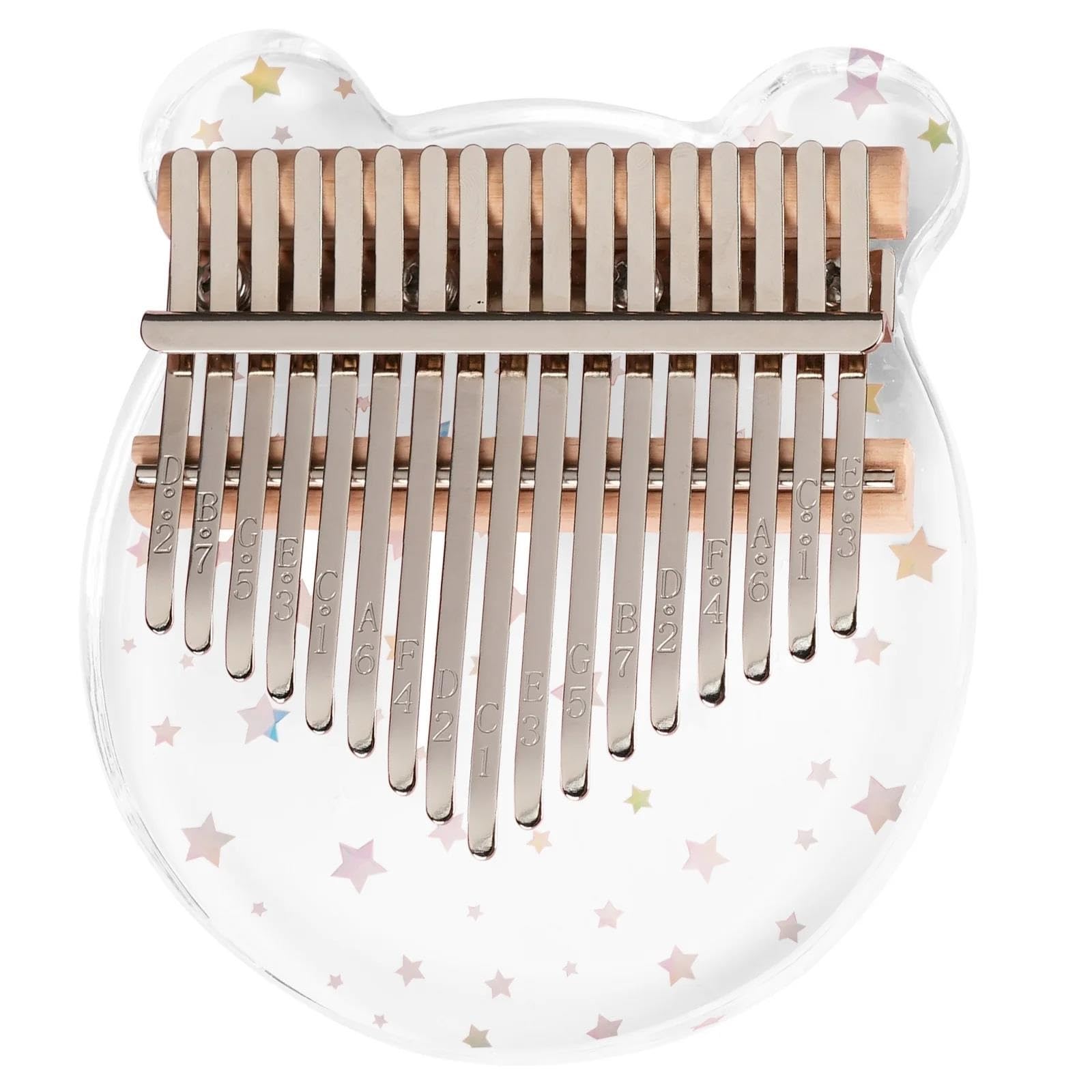 Kalimba 17-klawiszowy Fortepian Palcowy Akrylowy Kalimba Fortepian Instrument Muzyczny Dla Początkujących Dorosłych