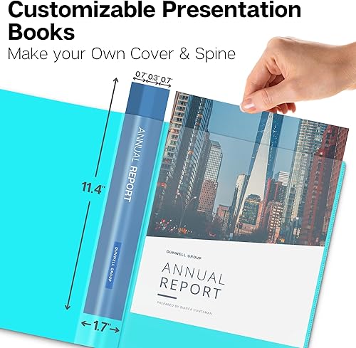 Miniatura 3 de Dunwell Carpeta de presentación de 12 bolsillos, muestra 24 páginas, carpeta de cartera de 8.5 x 11 pulgadas con fundas de plástico, almacenamiento