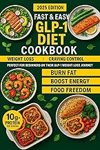 Fast & Easy GLP-1 Diet Cookbook: 90 High-Protein, Low-Carb Recipes You Can Make in 25 Minutes to Lose Weight, Beat Cravings, and Boost Metabolism — With Daily Meal Plans & Mindset Tips