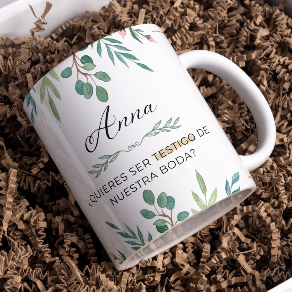 Nomart Taza para Testigo de Boda, Taza Quieres ser mi Testigo, Taza Gracias Por Ser Mi Testigo, Regalo Testigo Boda