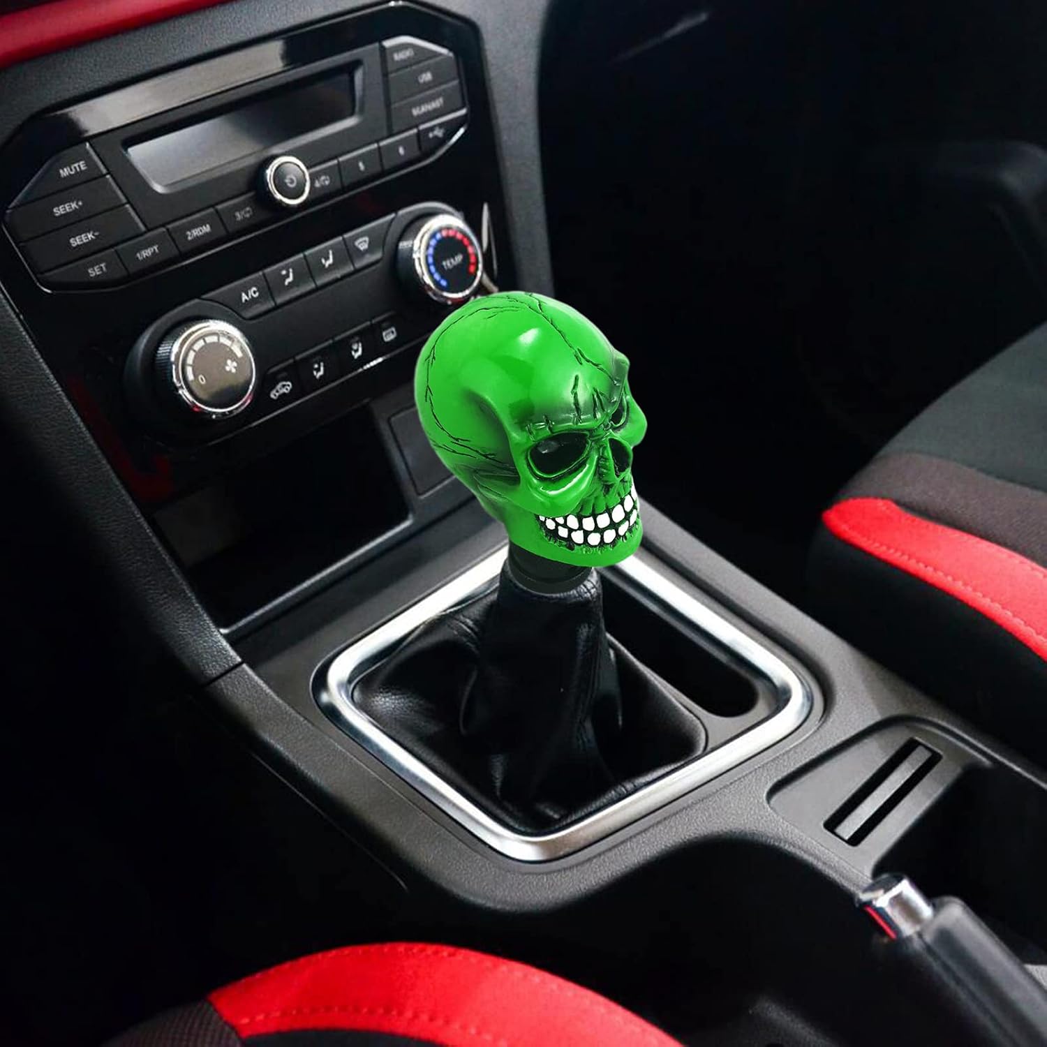 Small Skull Head Shift Knob Manual Car Gear Stick Shifter Handle image 2