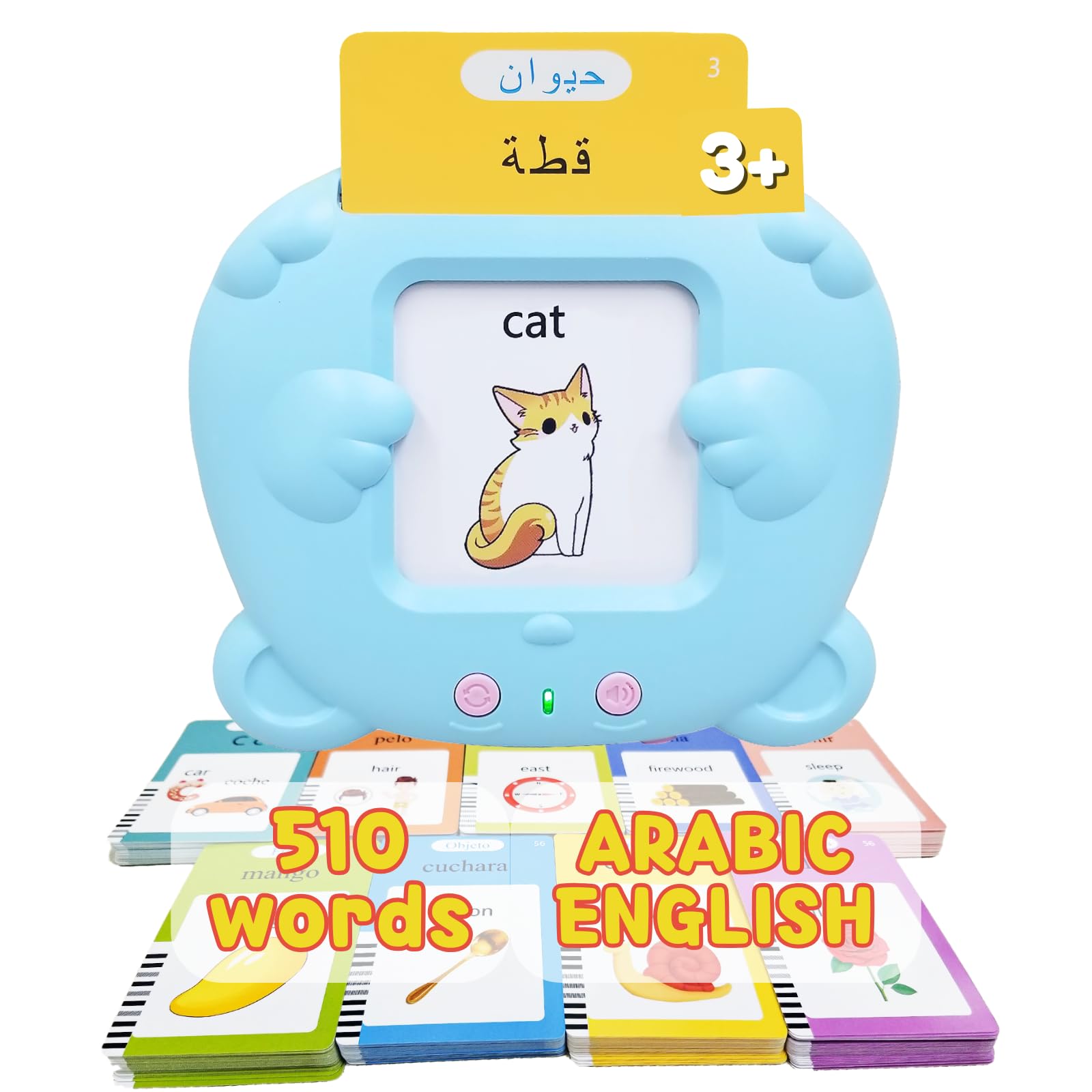 Amazon.com: ZEENKIND Arabic Pocket Speech Talking Flash Cards, 510