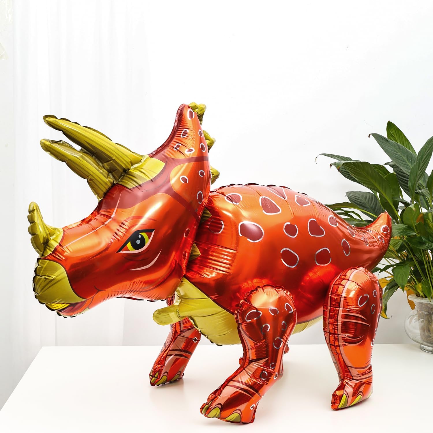 4Pack Giant Self Standing Dinosaur Foil Balloons for Dinosaur Birthday Party Supplies Decorations : Toys & Games