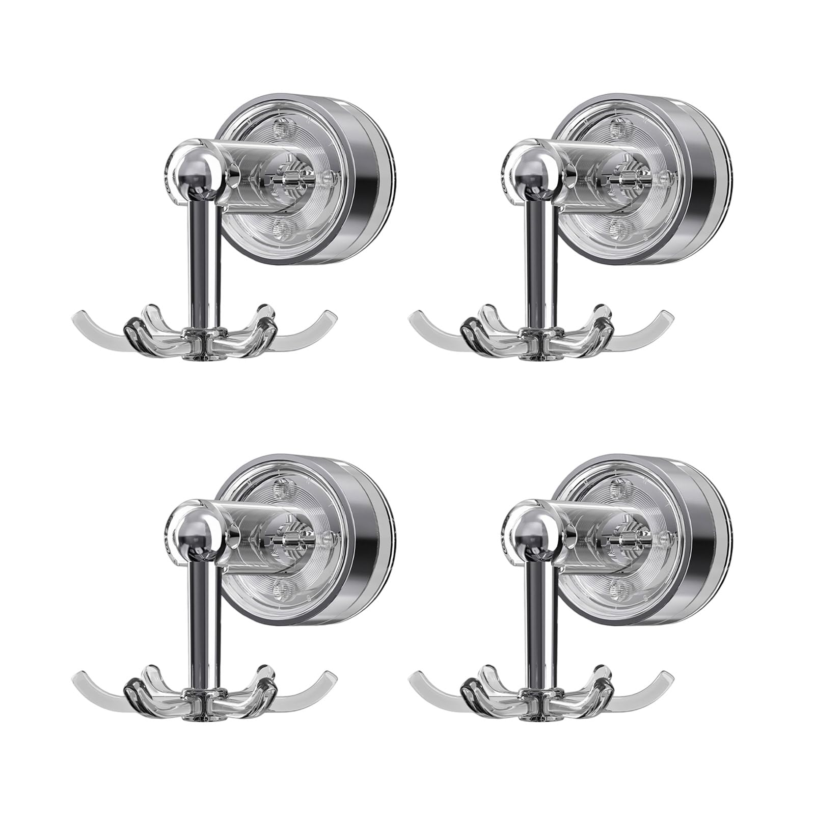 Msioytog Adhesive Wall Holders 6 Turning Arm with Strong Suction Strong Rotating Holders Full Turn for Home Decors Modern Cream Wall Hook Home Decors