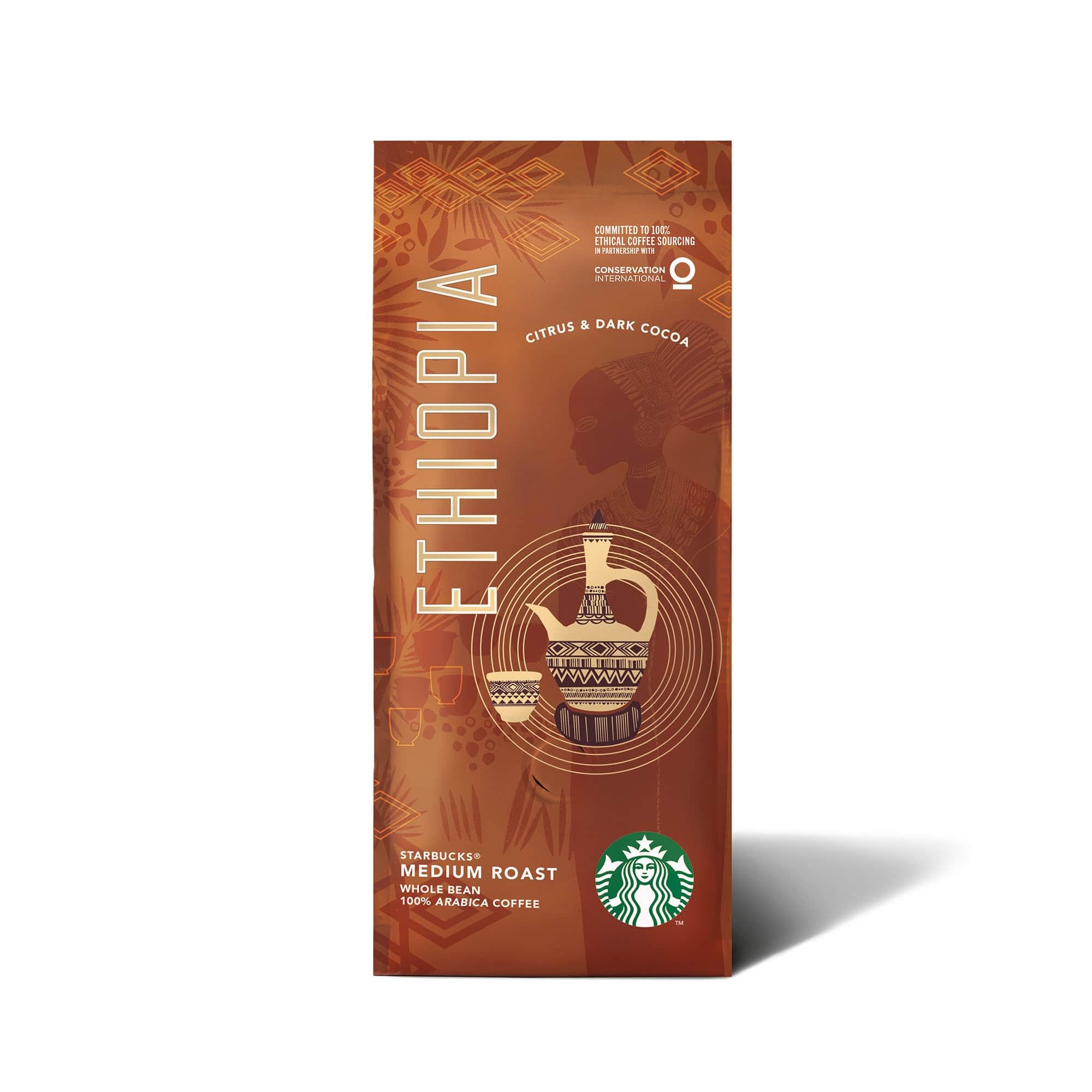 Starbucks Ethiopia Whole Bean Coffee | Medium Roast 100% Arabica Beans | Notes of Citrus & Dark Cocoa | Premium Fresh Coffee Beans for Espresso, French Press & Drip Brewing | Imported Specialty Roast – 250g (IMPORTED-UK)-image-27