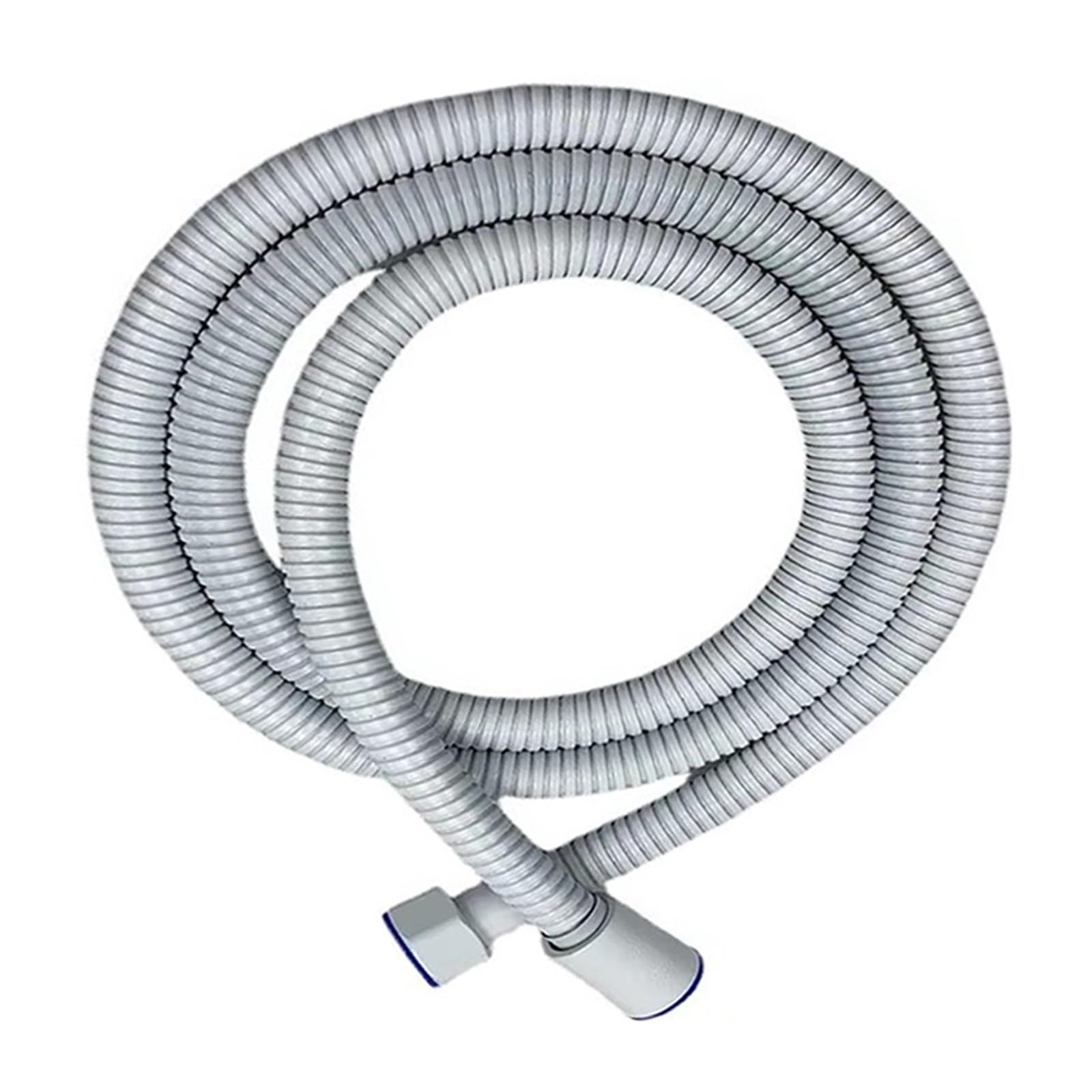 Stainless Steel Flexible Shower Hose, Shower Hose G1/2 inch Stainless Steel Multicolor 1.5-3m for Low Water Pressure(White,150cm)