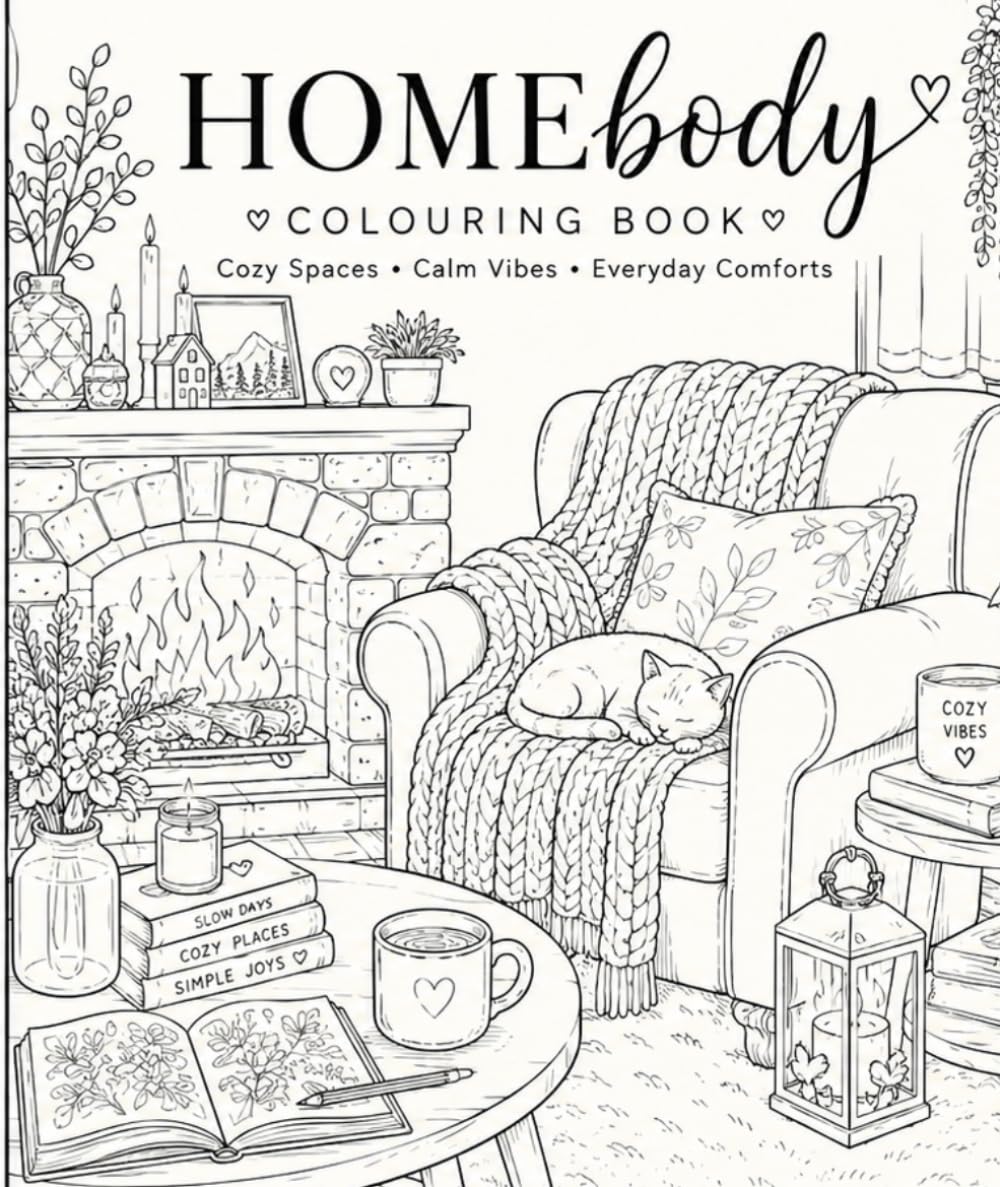 Homebody Colouring Book Cozy Spaces • Calm Vibes • Everyday Comforts