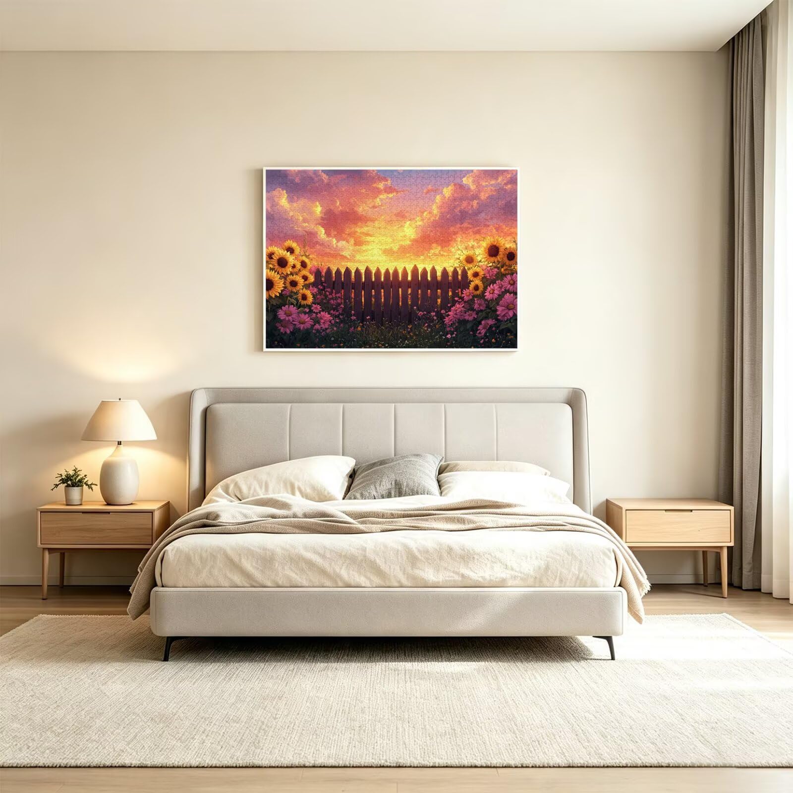 Puzzle 4000 Pieces Coucher de Soleil Puzzle Adulte 141x87cm, Fleur, n-457