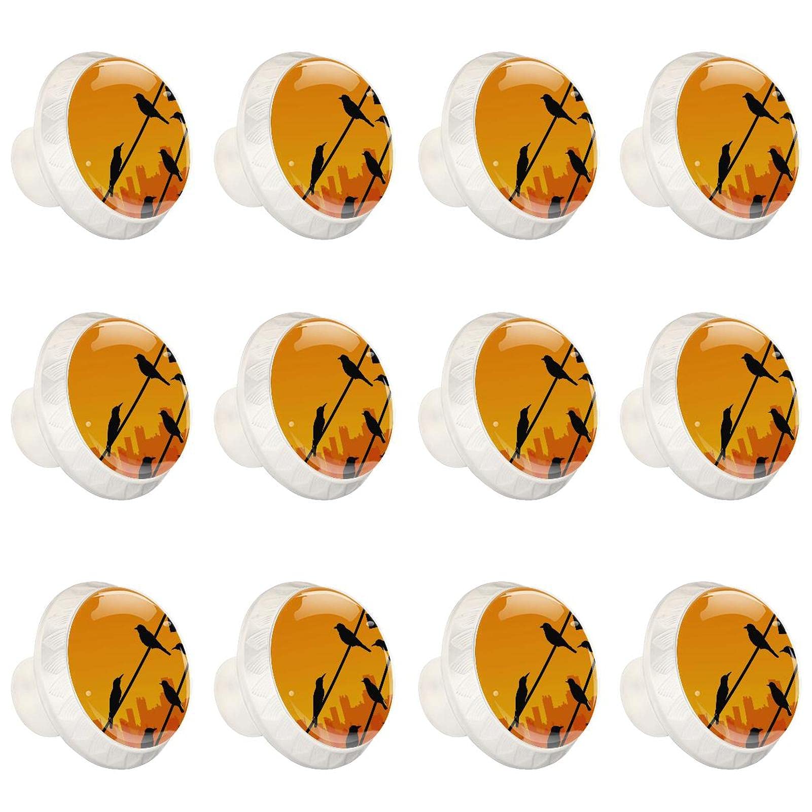 Boutons de placard ronds blancs lot de 12 pour remplacer des poignées usées