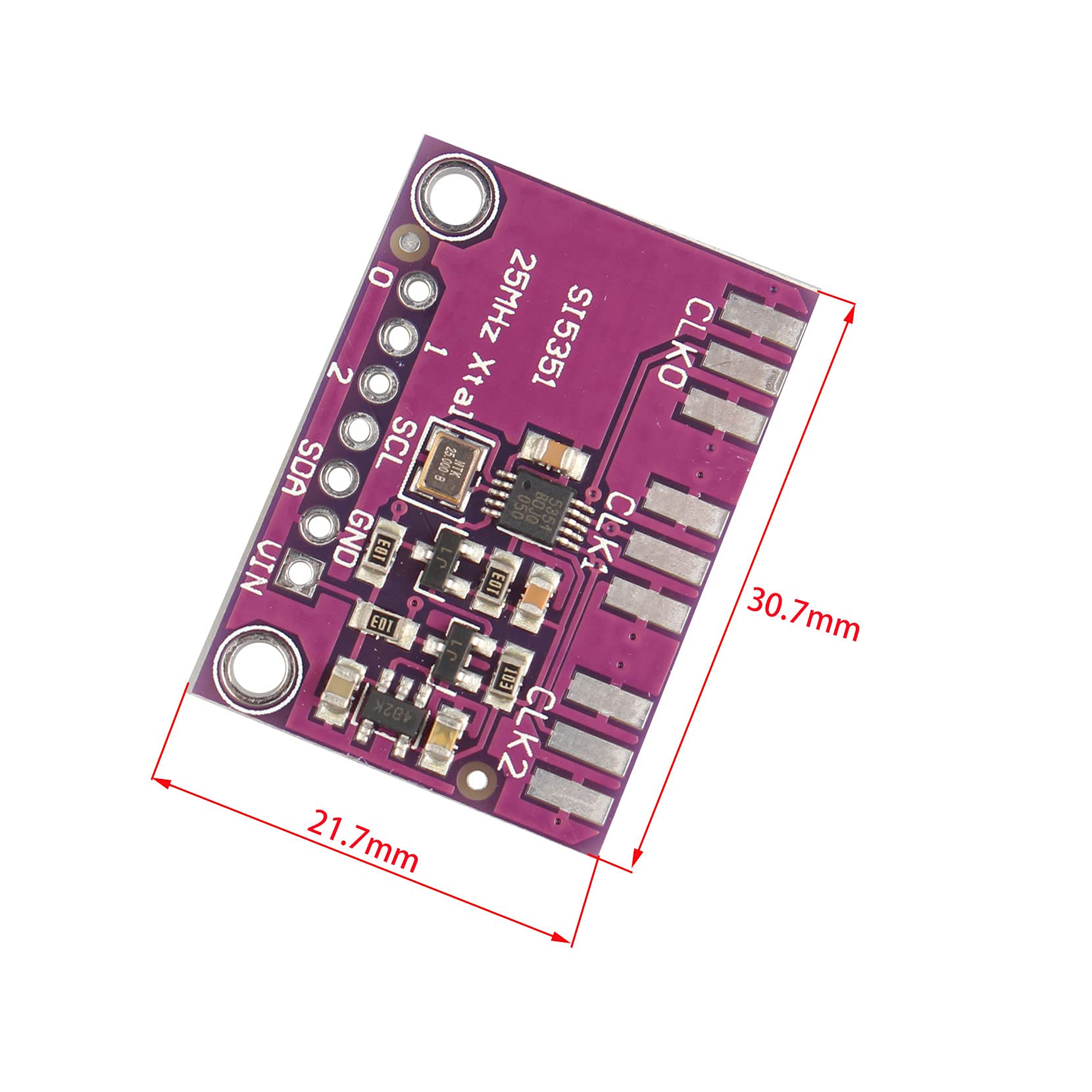 2 Pezzi CJMCU-5351 Si5351A Si5351 I2C 25MHZ Controller Clock Generator Breakout Board da 8KHz a 160MHz 3-5VDC Compatibile con Arduino