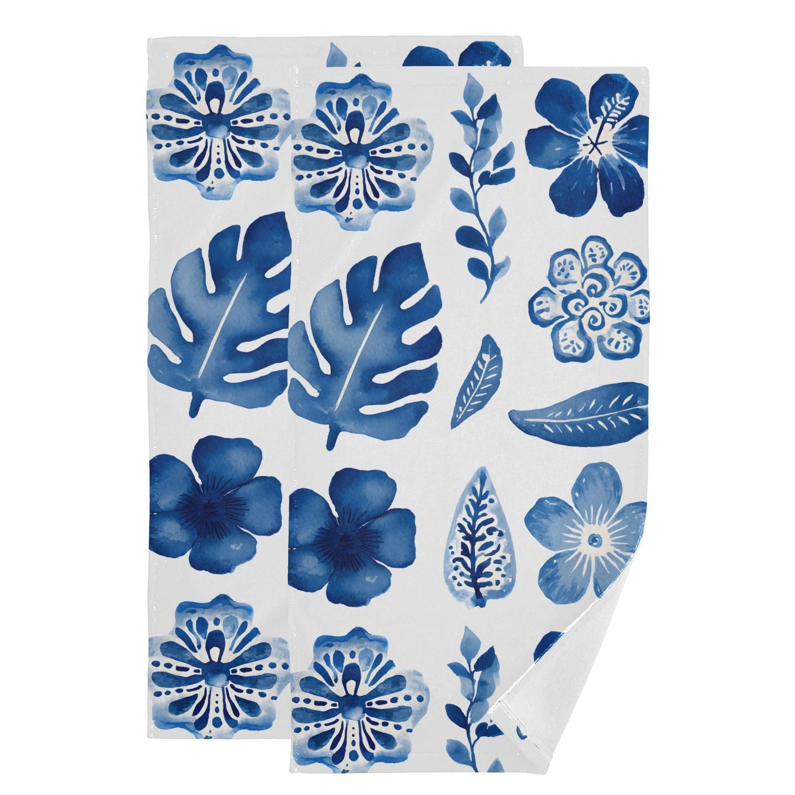 Toallas de mano absorbentes y de secado rápido, juego de 2 paños de algodón suaves.
