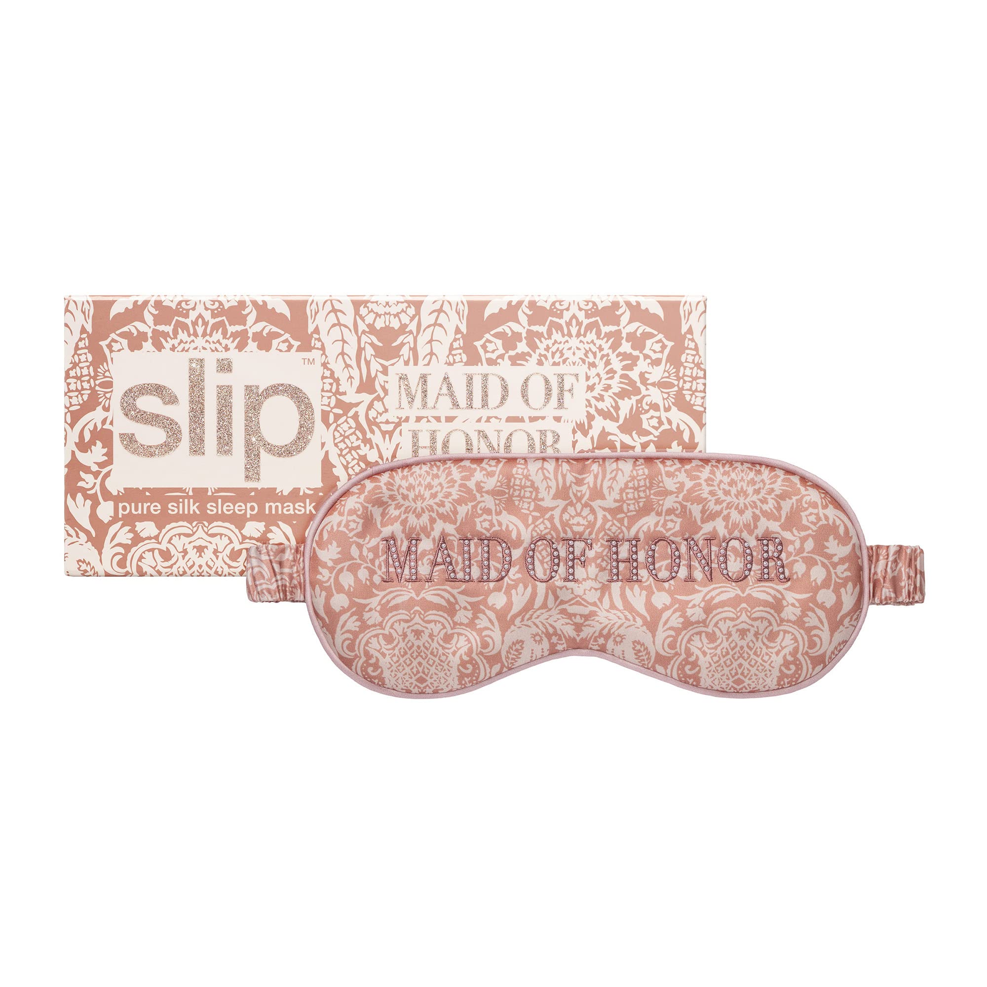 Sleep Mask - 100% Pure 22 Momme Mulberry Silk Eye Mask - Comfortable Sleeping Mask with Elastic Band + Pure Silk Filler and Internal Liner, Bridal Collection: Maid of Honor