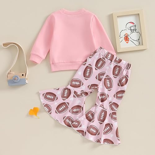 Miniatura 7 de Conjunto de sudadera de manga larga para el día del juego, camisa y pantalones acampanados, ropa de otoño