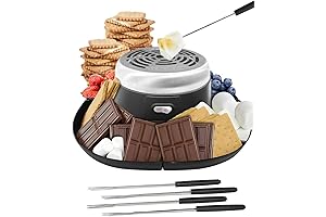 Brentwood Smores Maker Tabletop Indoor Kit Smores Kit Flameless Electric S'mores Maker...