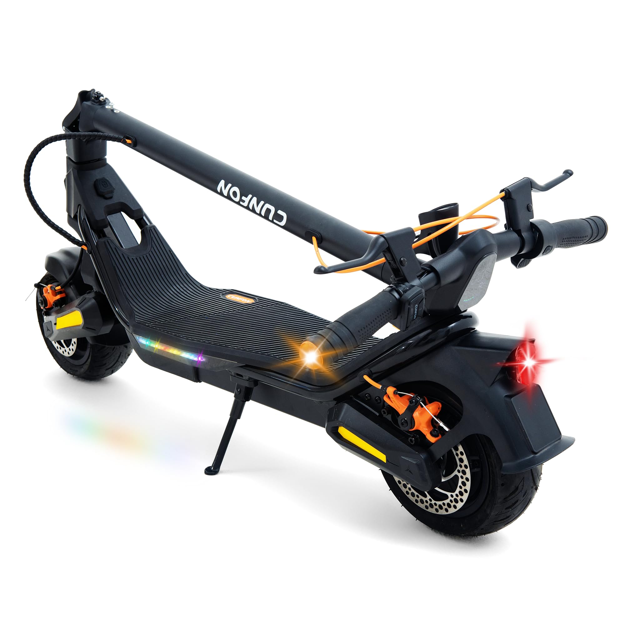 Trottinette Electrique Adulte, Moteur 1000W, Autonomie 45-55KM, Batterie 13 Ah, 9.5" Tout Terrain Trotinette Electrique Pliable, Double Amortisseurs, Double Frein, avec App