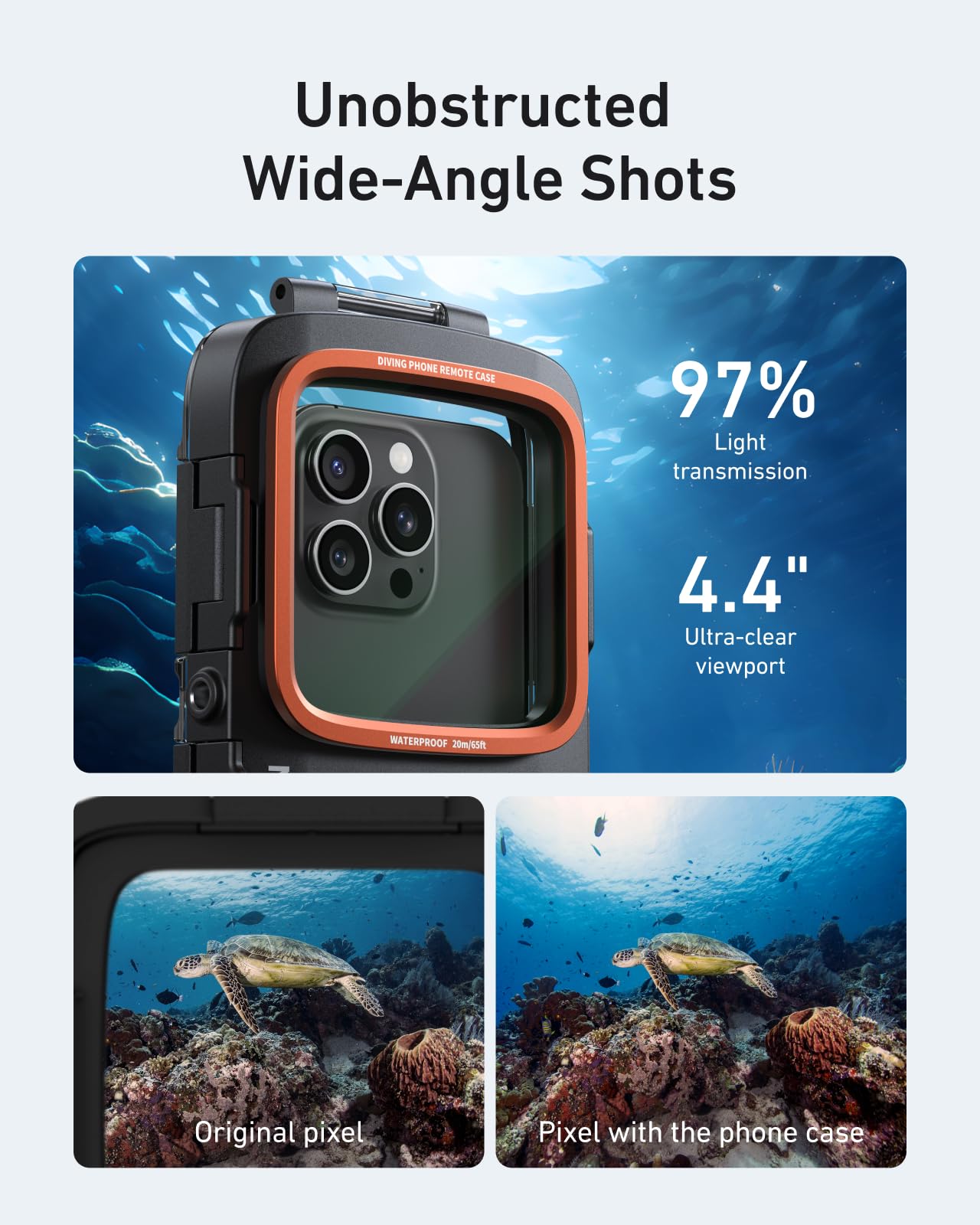 Amazon | TELESIN ダイビングスマホ防水 潜水用ケース+スマホグリップ