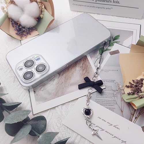 Miniatura 6 de 1  4 dijes estéticos para teléfono celular Y2K, correa rosa, fresa, mariposa, estrella, accesorios Y2K para teléfono, bolsa, llavero, Airpods,