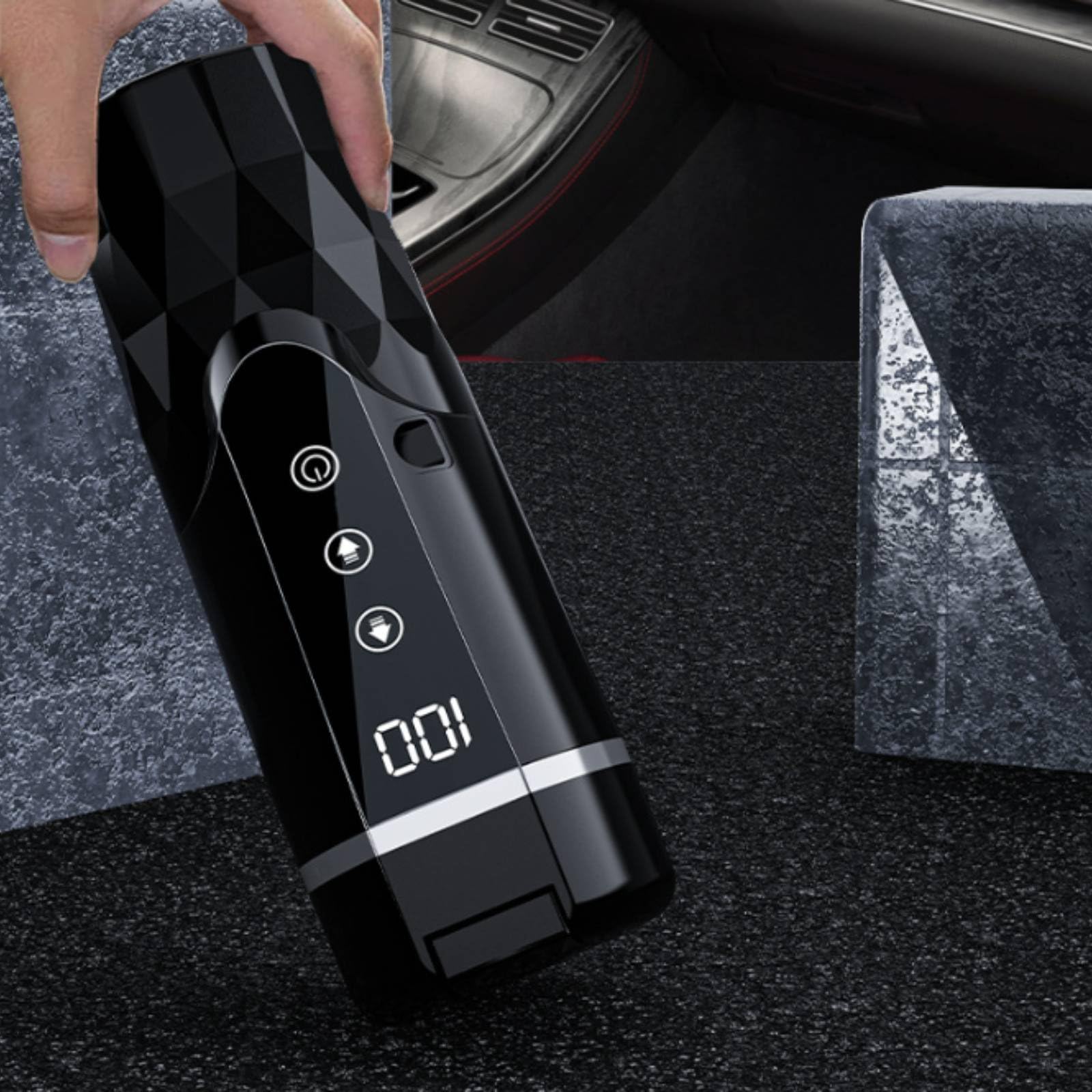 rockible Hervidor de Coche 12V para Agua Caliente Taza Térmica Eléctrica Vaso de Viaje Termo Automotriz Potencia 65-95W Calentamiento Eficiente Apto para, Blanco Elegante