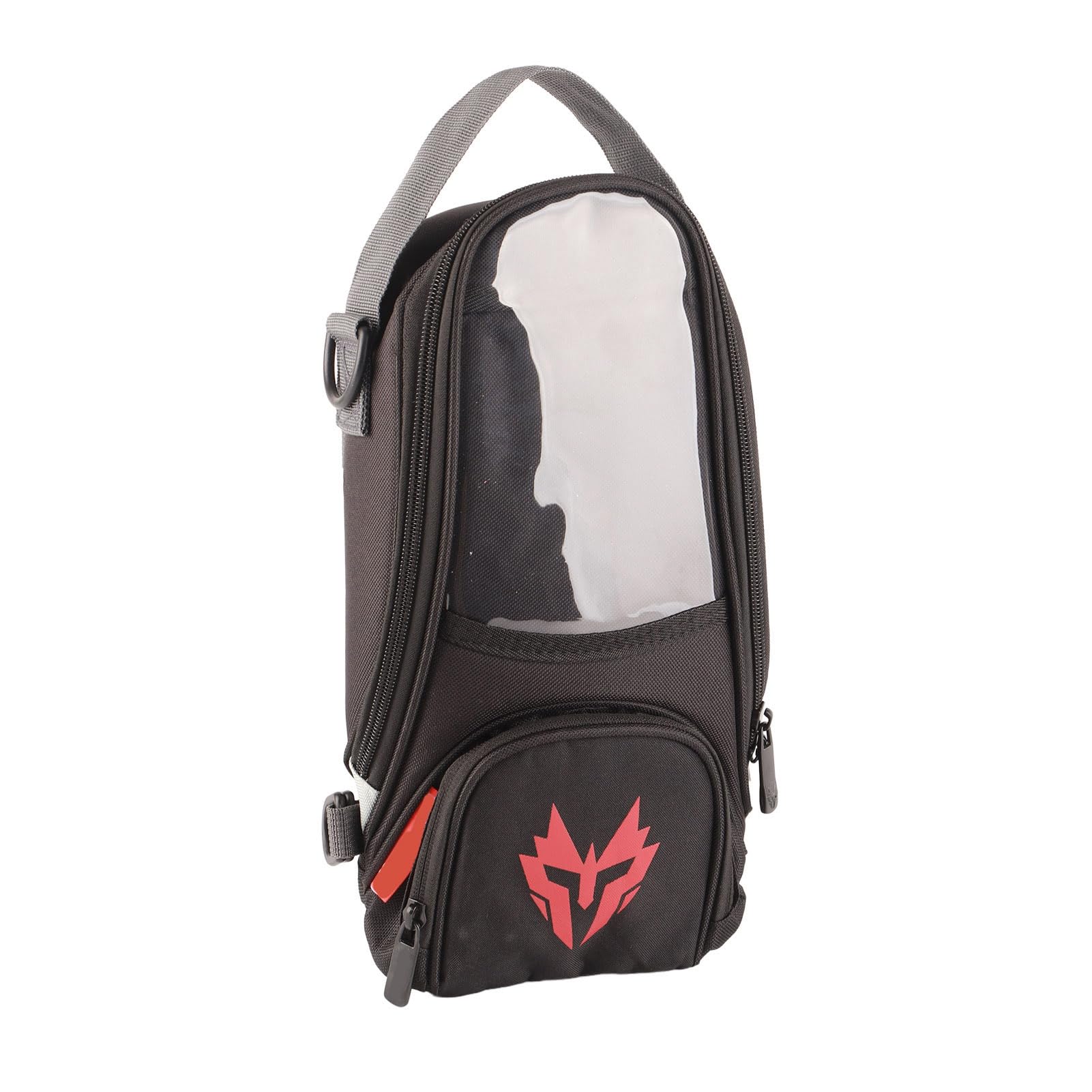 SIXRUN Motorrad Magnet Tanktasche 4.5L Oxford Tankrucksack mit Durchsichtiger Handytasche und Regenabdeckung für wasserdichte Aufbewahrung und Navigation (Rot)