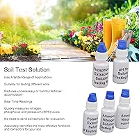 Vista 5 de Fdit Solución líquida de prueba de suelo, nitrógeno potasio de medición de suelo Kit de prueba de suelo Líquido de prueba de suelo para jardinería