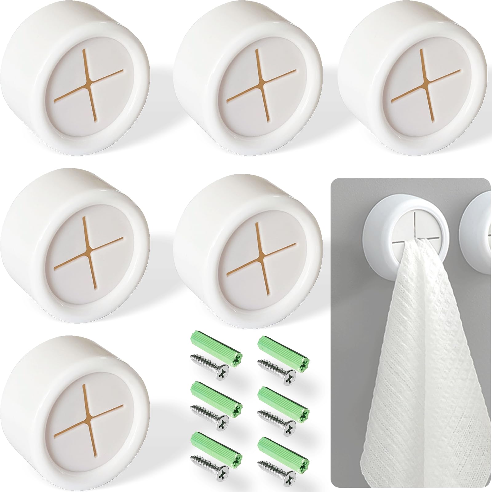 Self Adhesive Towel Hooks - No Drilling! -9 Self Adhesive Towel Hooks - No Drilling! -9