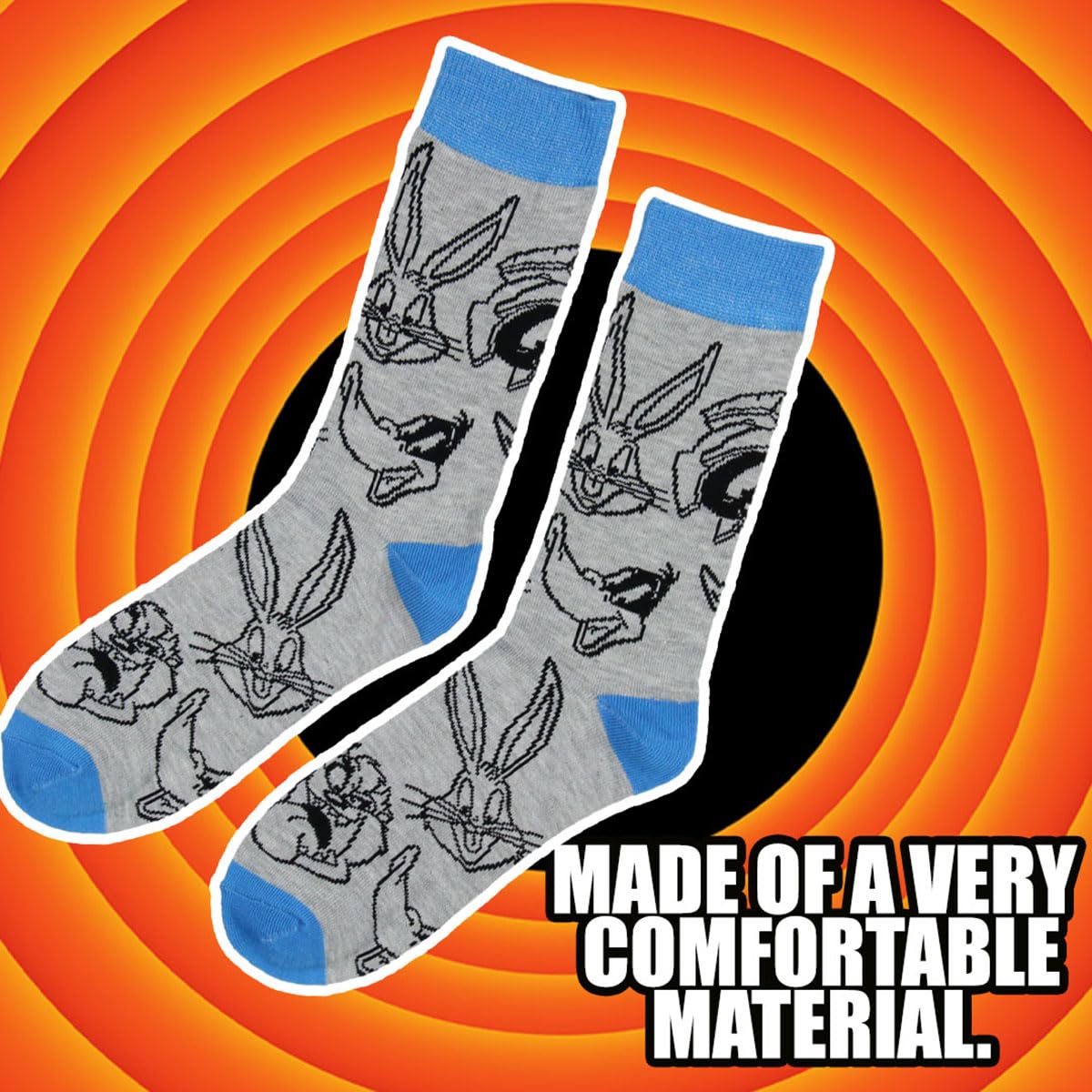 Looney Tunes Stricksocken mit Cartoon-Figuren