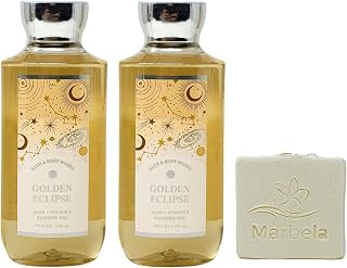 Bath & Body Works Golden Eclipse 2-Pack Shower Gel with a Natural Oats Bar Soap - Full Size