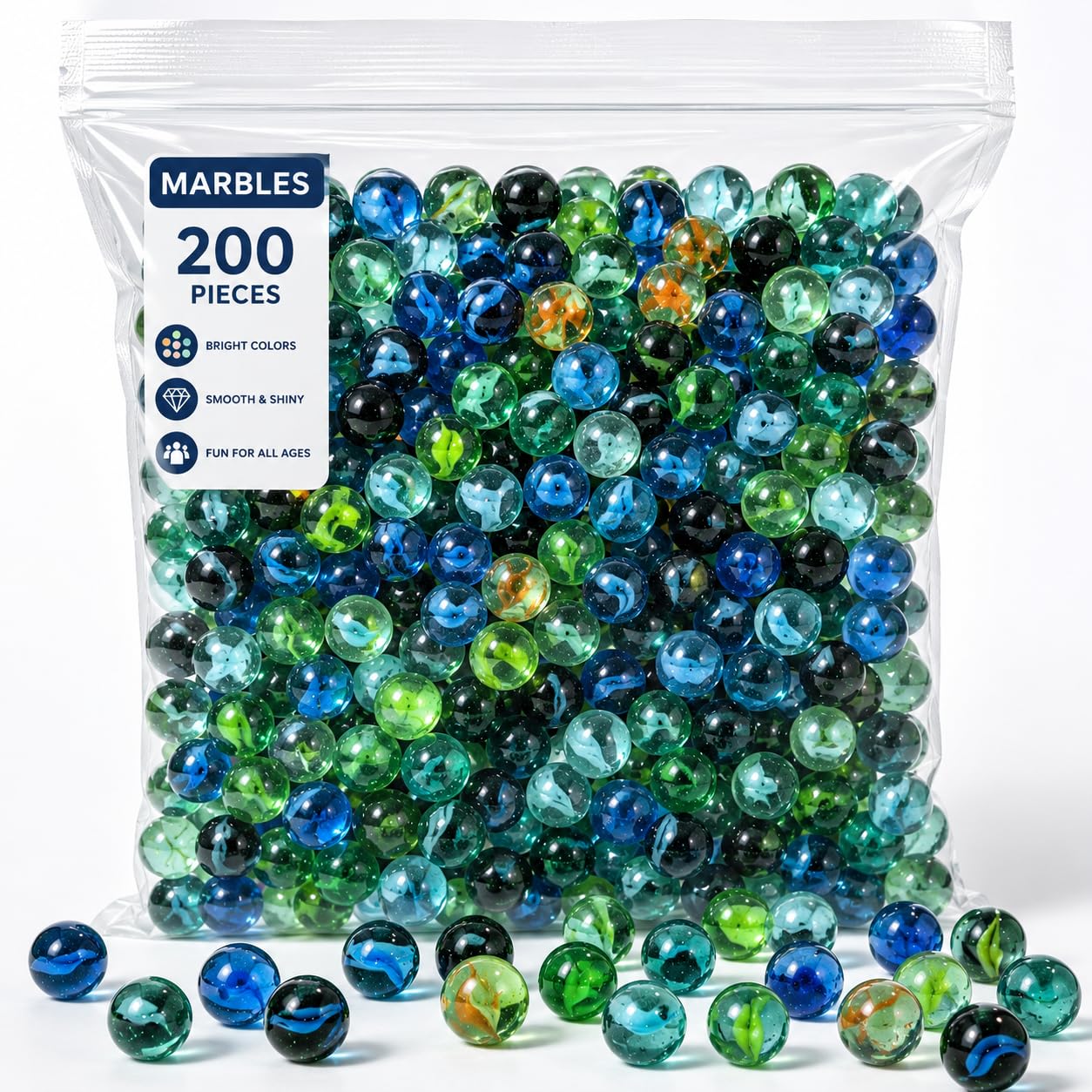 Marblesさま専用　KanazawaPOLES 122cm 30cm Pure Glass Marbles Set, Bright Colors, Smooth and Shiny, Fun for