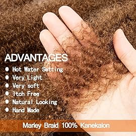 8 Packs Springy Afro Twist Hair 16 inch Pre-Separated Marley Twist Braiding Hair Soft Synthetic Crochet for Distressed Faux Locs Spring Twist Hair Extensions for Women (10 Inch (Pack of 3), 30)