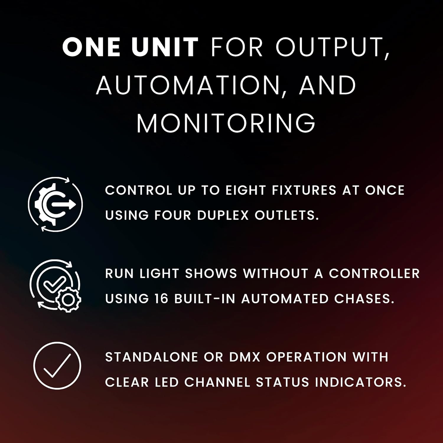 CHAUVET DJ – DMX-4 Dimmer Relay Pack | Four-Channel DMX-512 Controller for Non-DMX Fixtures | Variable Electronic Dimming, Independent Addressing, Built-In Chase Patterns | LED Lighting Control