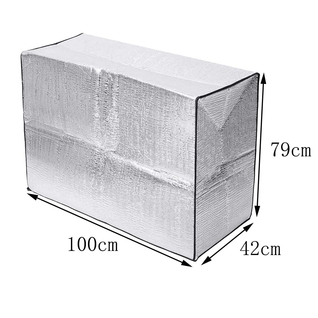 Außenabdeckung für Klimaanlage, aus Aluminiumfolie, Staubschutz, für den Außenbereich, Abdeckung für Klimaanlage, staubdicht (fest, 100 x 42 x 79 cm)