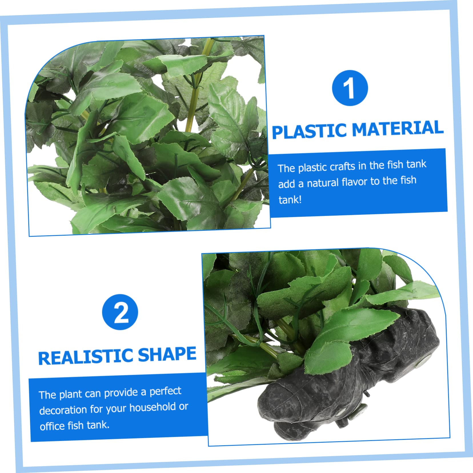 YARNOW 4 Piezas Pecera Plantas Acuaticas Planta De Acuario De Escritorio Peces De Acuario Estanque Auto Plantas Acuáticas Planta De Pecera Macetas De Tanques Bol Green El Plastico