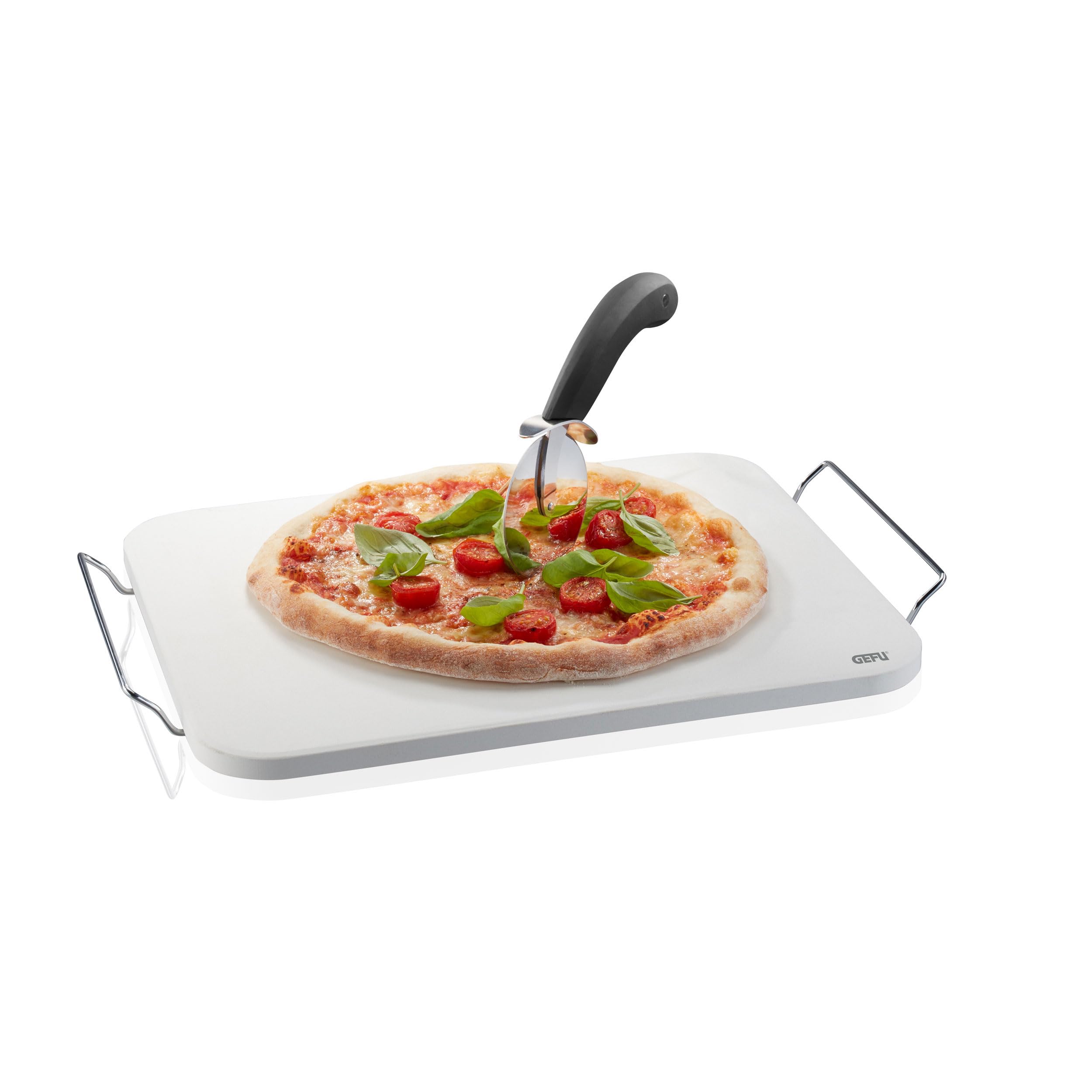 GEFU Pizzastein Set Darioso - Backstein für Grill & Ofen inkl. Zubehör