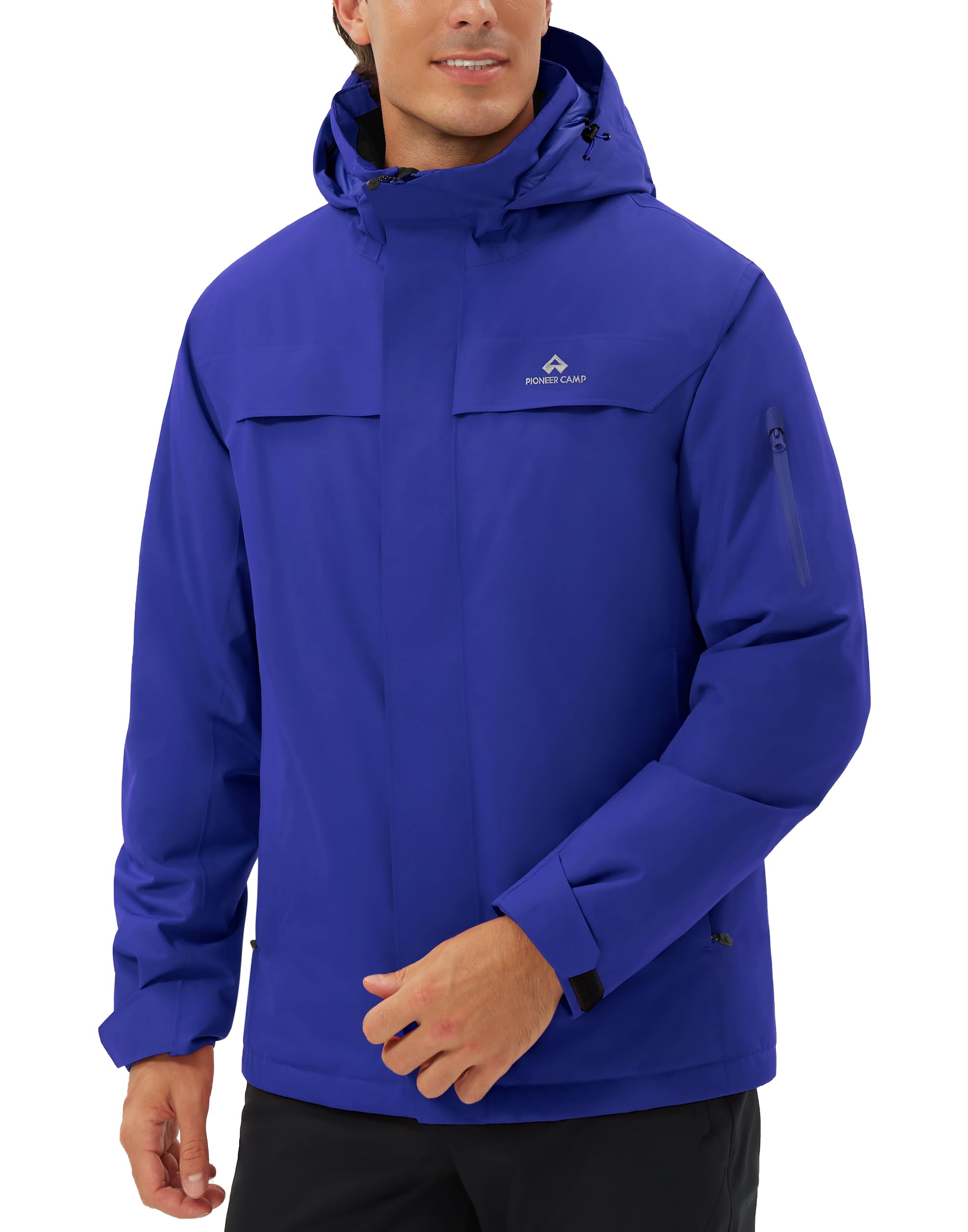 Giacca da sci da uomo, impermeabile, calda, traspirante, da snowboard, con cappuccio