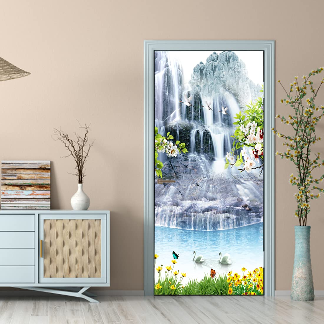 WallDaddy Wallpaper Extra Large Self Adhesive Model (WhiteWaterfallDoorSkin) Size (990x2130) MM for Walls, Doors, Furniture (B0953QNMST) Amazon Price History, Amazon Price Tracker