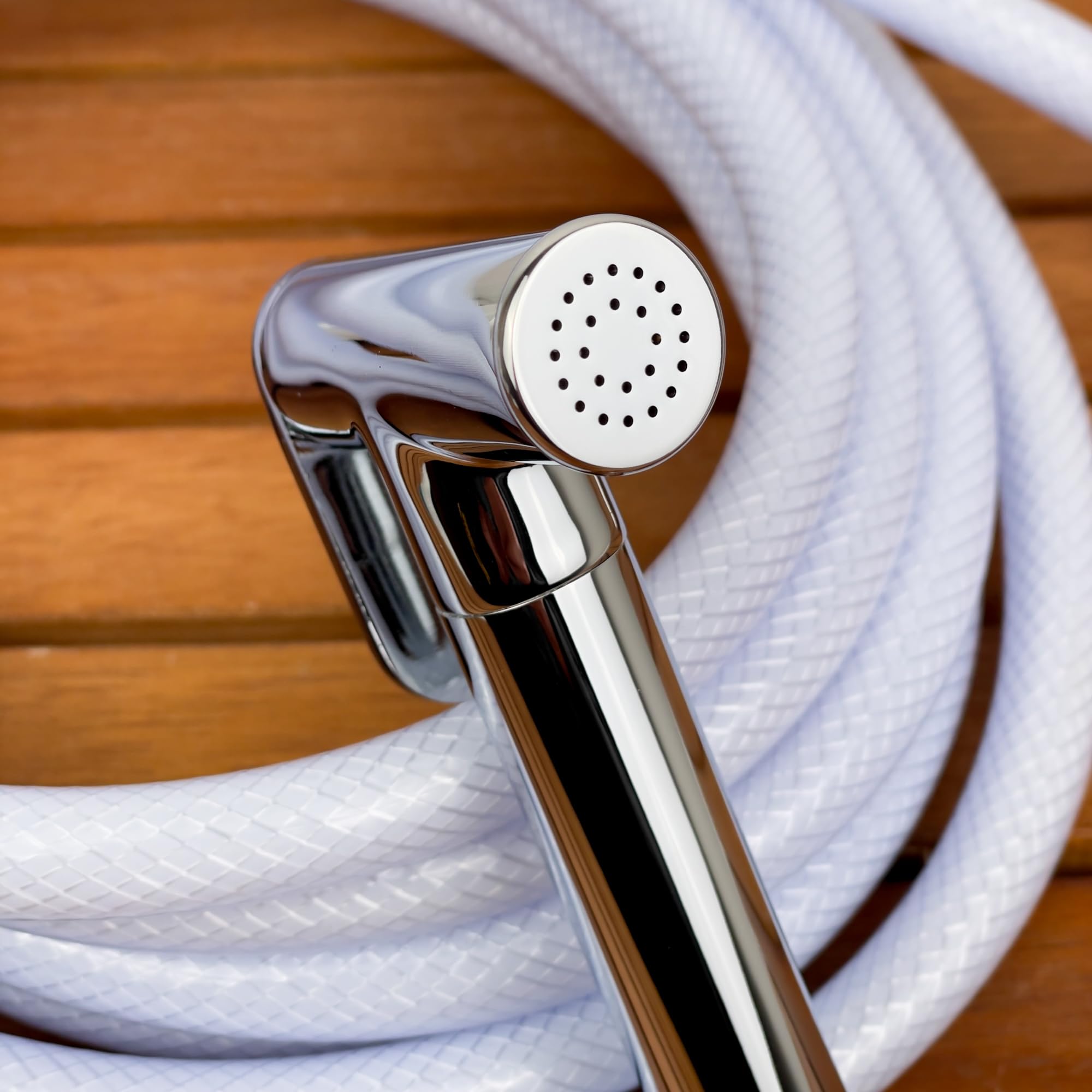 Kit Doccia Per Barca E Camper GATE14 - Doccetta A Pulsante, Tubo 2.5m, Contenitore Ovale - Foto 6