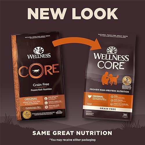 Miniatura 3 de Wellness CORE Grain-Free High-Protein Dry Dog Food Natural Ingredients Made in USA with Real Meat All Breeds for Adult Dogs Ocean Whitefish Herring