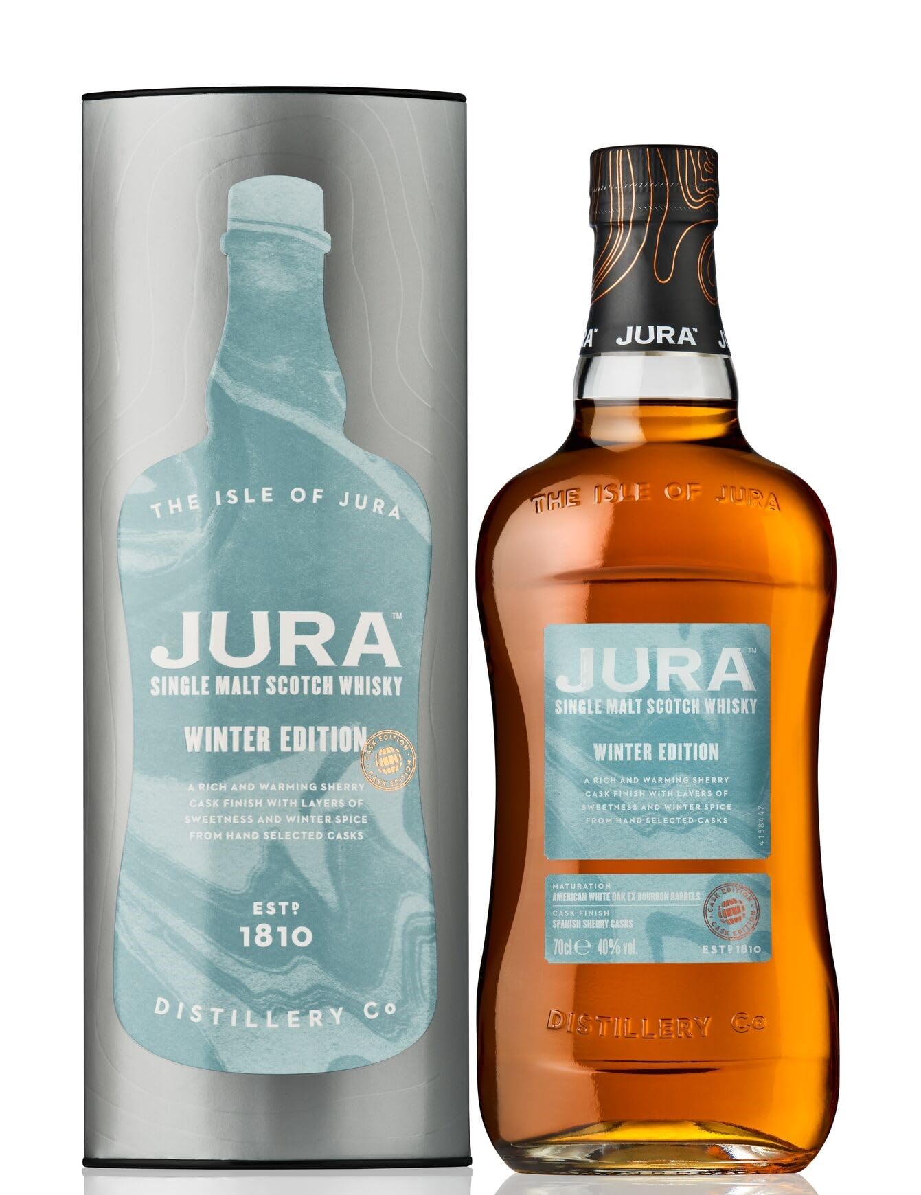 Jura Winter Cask Edition Single Malt Scotch Whisky 70cl | Fruity and Balanced 40% vol | More than a Whisky, made by a Scottish Island Community | A Sweet, Warming Single Malt