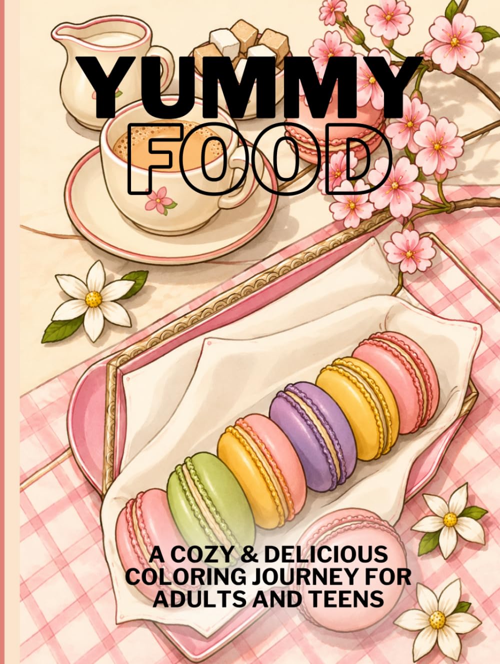 Yummy Food: A Cozy & Delicious Coloring Journey for Adults and Teens: Bold, Easy, and Intricate Food Coloring Book with Sweet Treats, Snacks, and Desserts for Relaxation