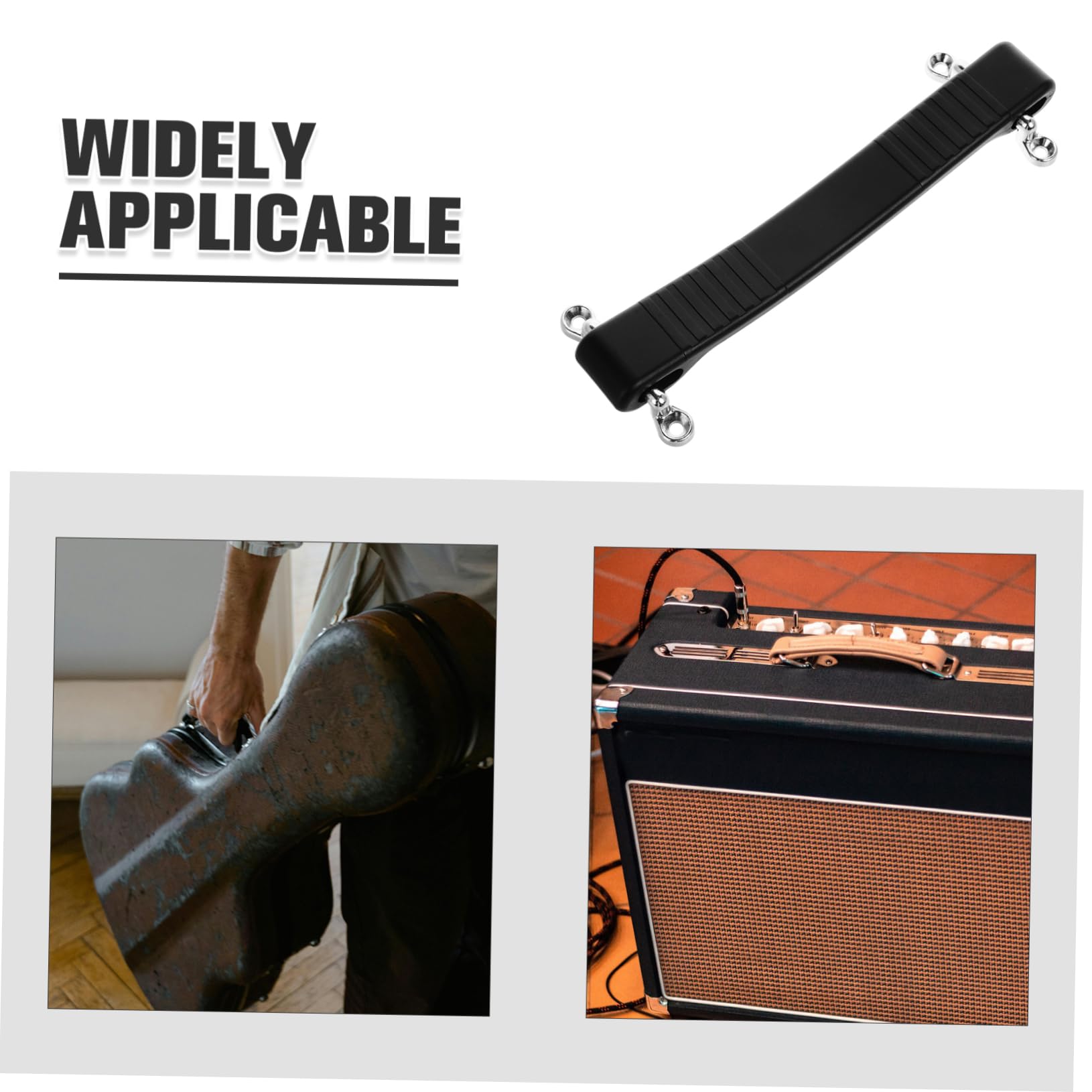 Angoily Poignée De Sangle D’amplificateur en Caoutchouc pour Haut-Parleur, Accessoire Léger Et Robuste, Usage Extérieur, Compatible Guitare Et Enceinte, Couleur Noire, Taille Moyenne