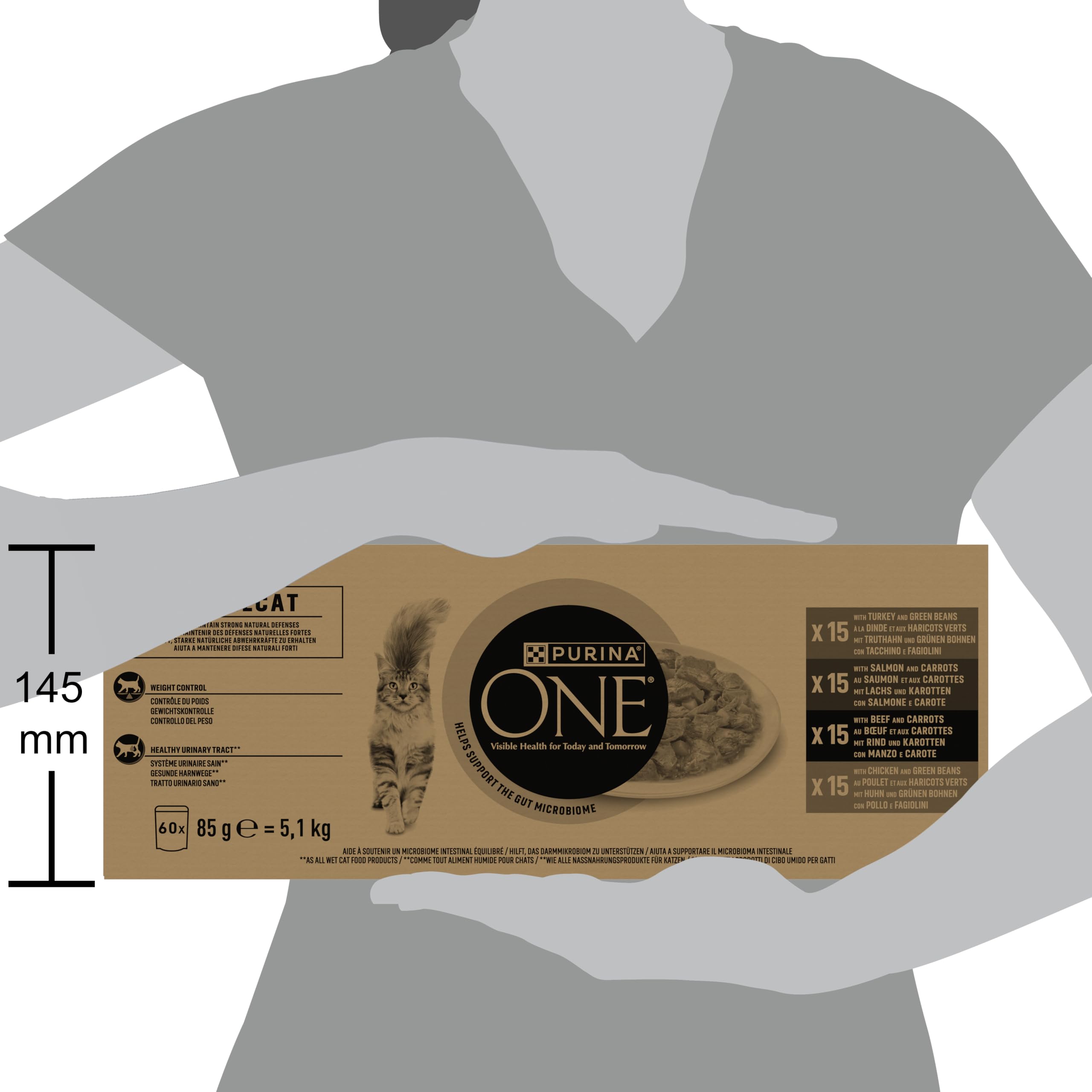 Purina ONE Bifensis Sterilcat 60 x 85 g Kurczak, Wołowina, Łosoś, Indyk