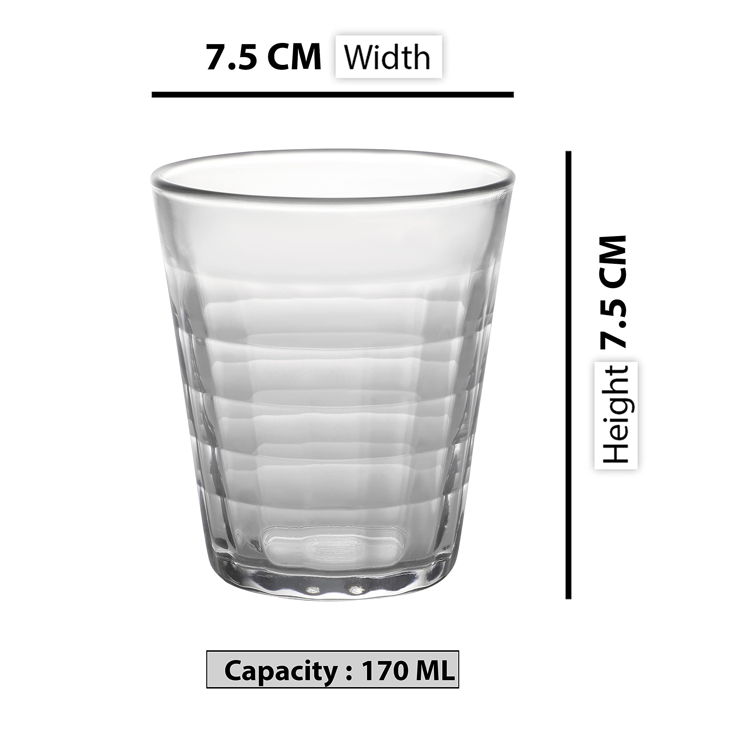 Duralex Prisme Clear Tumbler 170 ML 6 Pcs (1031AB/6) 3