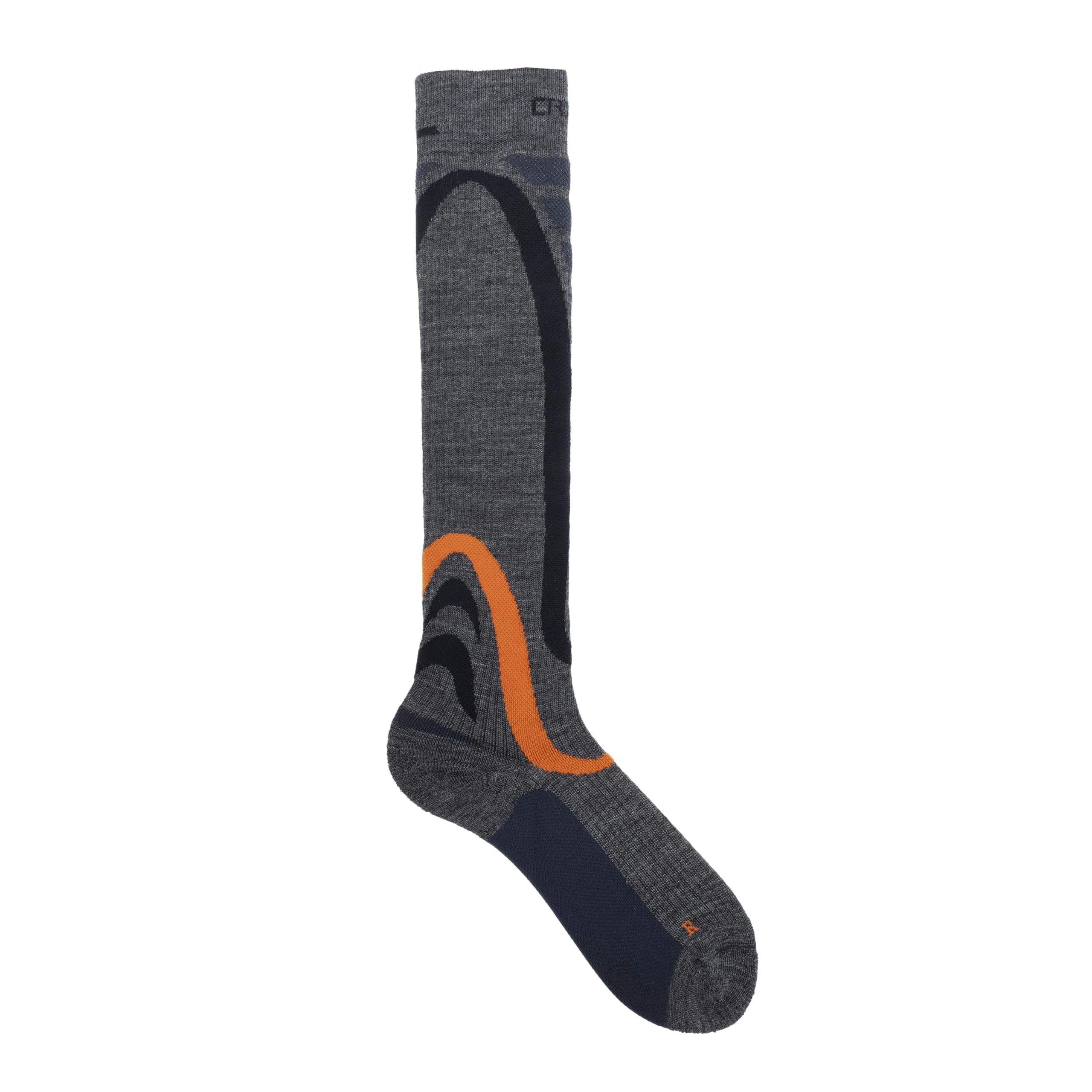 Ciocca Lange Ski- und Trekking-Socken, Unisex, 2 Paar, hergestellt in Italien, Sportsocken mit 3D-Kompression und Merinowolle für Wintersport