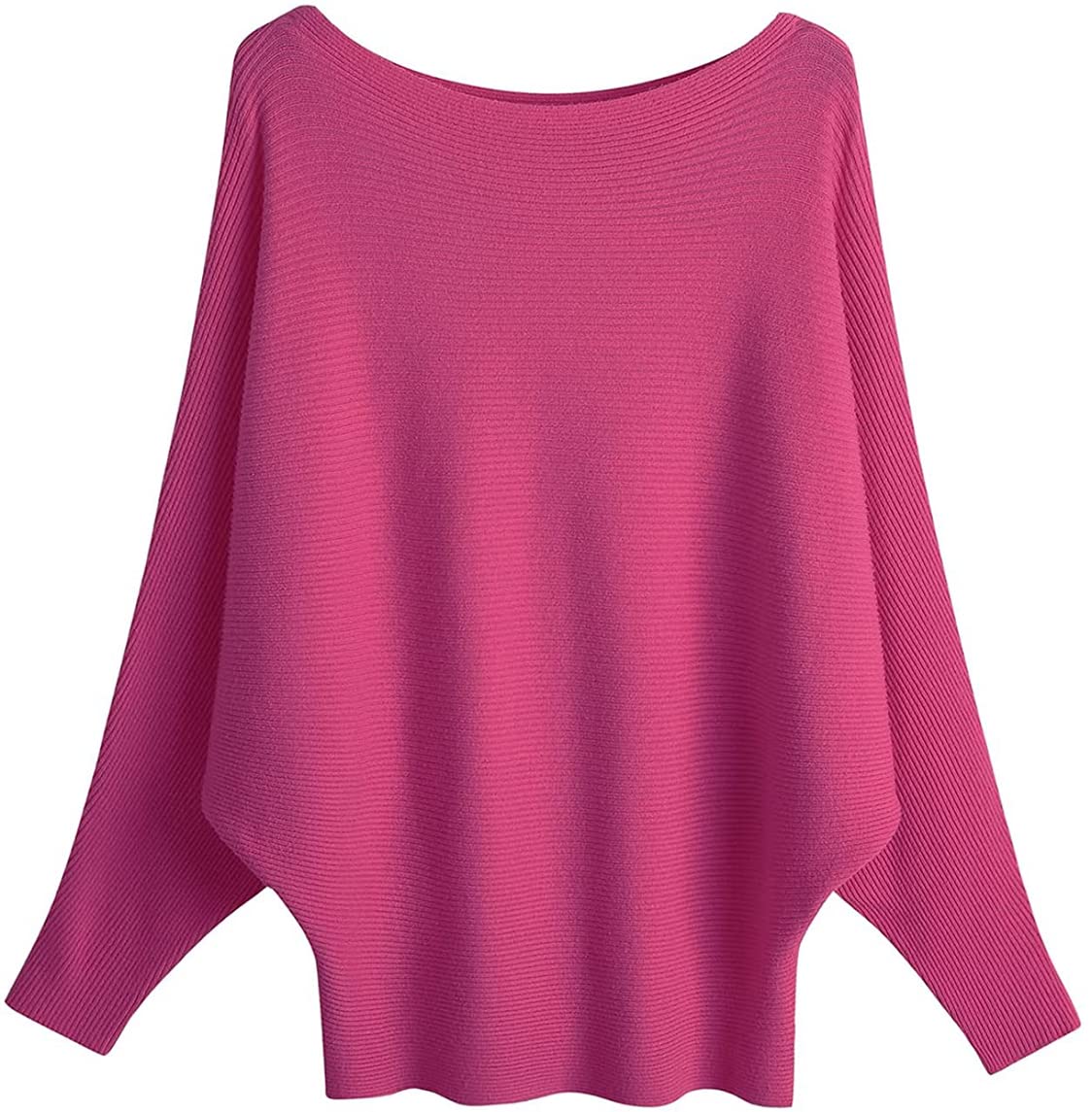 Pull Femme GXIN Épaule Nue Manches Chauve-Souris - Oversize - Tricot Chaud - Viscose/Polyester