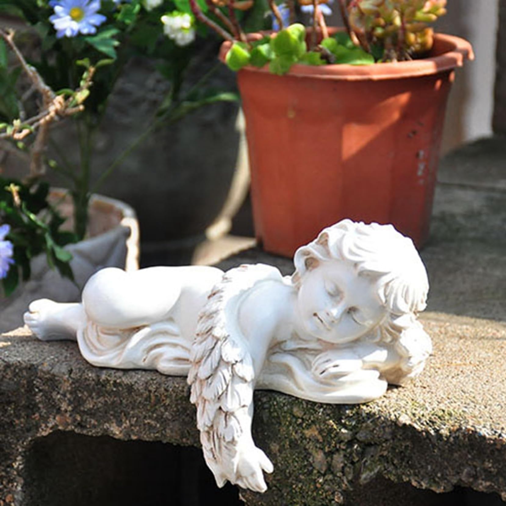 Amazon.co.jp: ガーデニング 天使 エンジェル ガーデンオブジェ 置き物