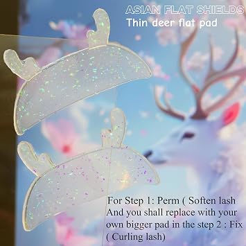 Korea Lash Lift Flat Shields Korean Flat Shield 1mm Thin Eyelash Lift Pad For NO.1 Perm Soften Eyelashes 100% Self-sticky Lifting Shield For Salon Flatter Glueless Pads For Perming Lash (Jelly White)