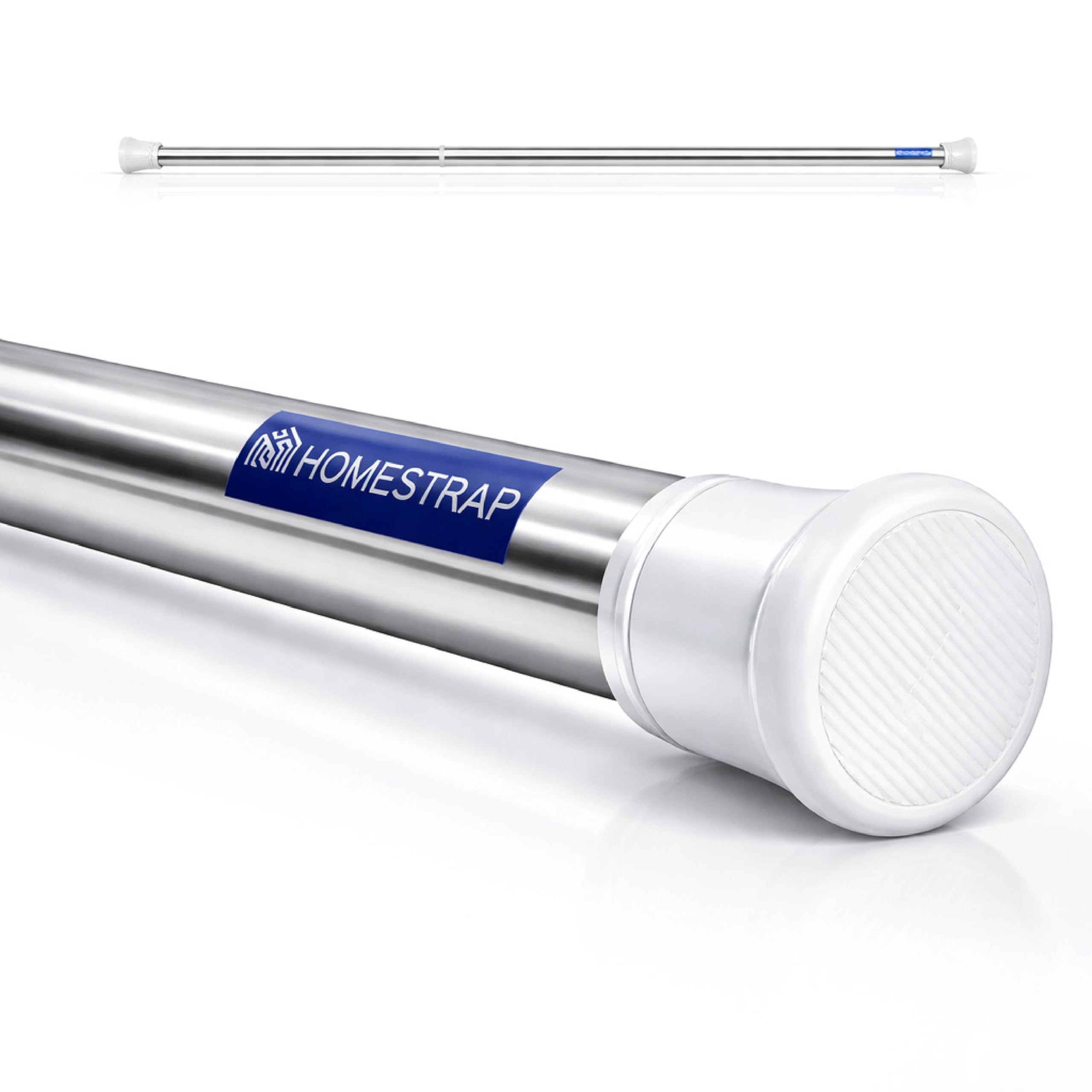 Homestrap Extendable Curtain Rod (80-150 cm) | Multipurpose, rustproof & Adjustable Tension Rod with Strong Grip | Stainless Steel Rod for Windows, Shower, Wardrobe & Drying Clothes-image-49